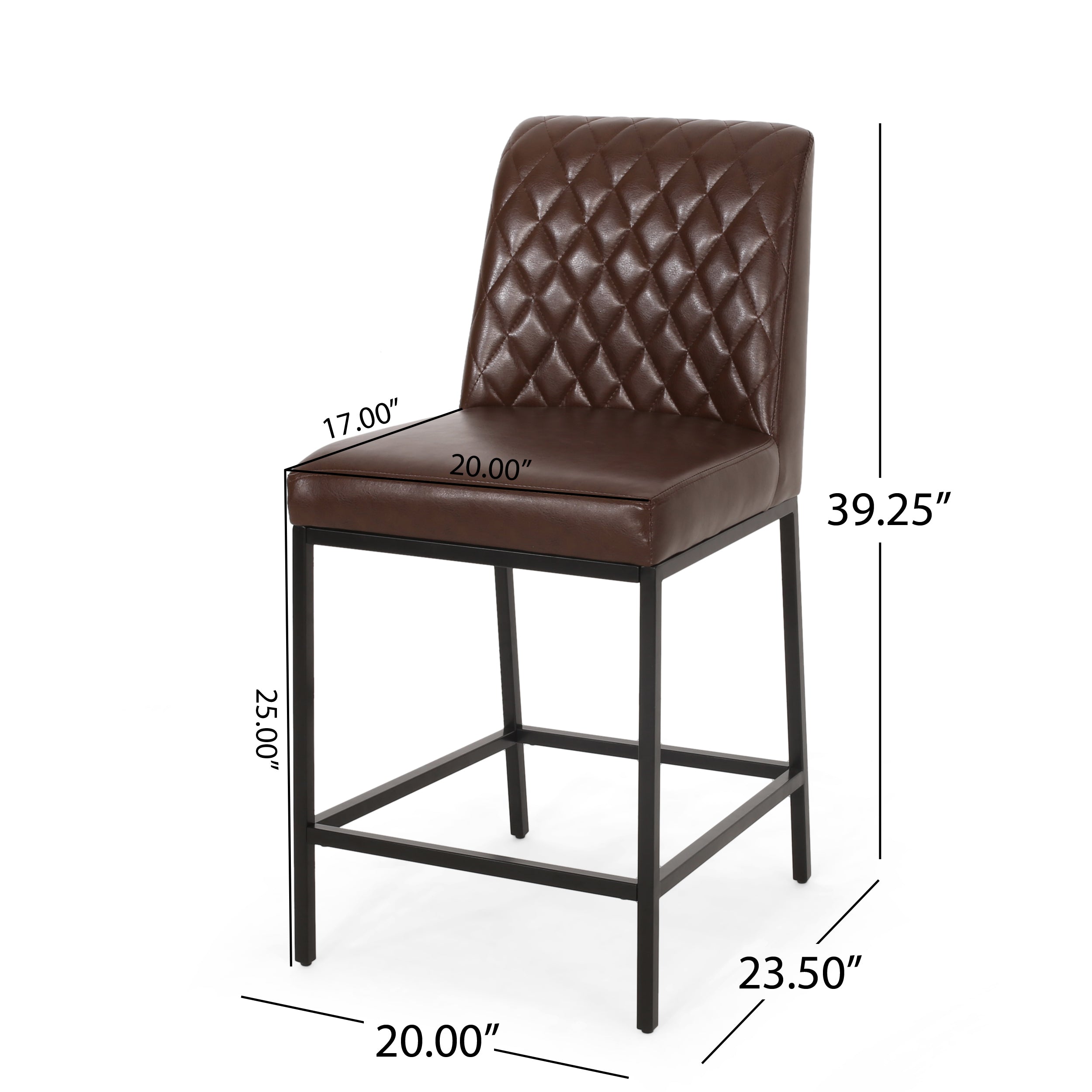 2-Pack Modern Counter Stools for Kitchen Island Bar - Adjustable Height, Comfortable Seating for Dining & Entertaining