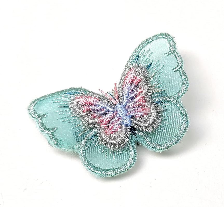 LYTIX 10pcs Colorful 3D Butterfly Hair Clips for Girls - Soft Mesh Hair Barrettes for Kids, Baby & Toddlers - Perfect for School, Parties, Weddings & Everyday Hairstyles