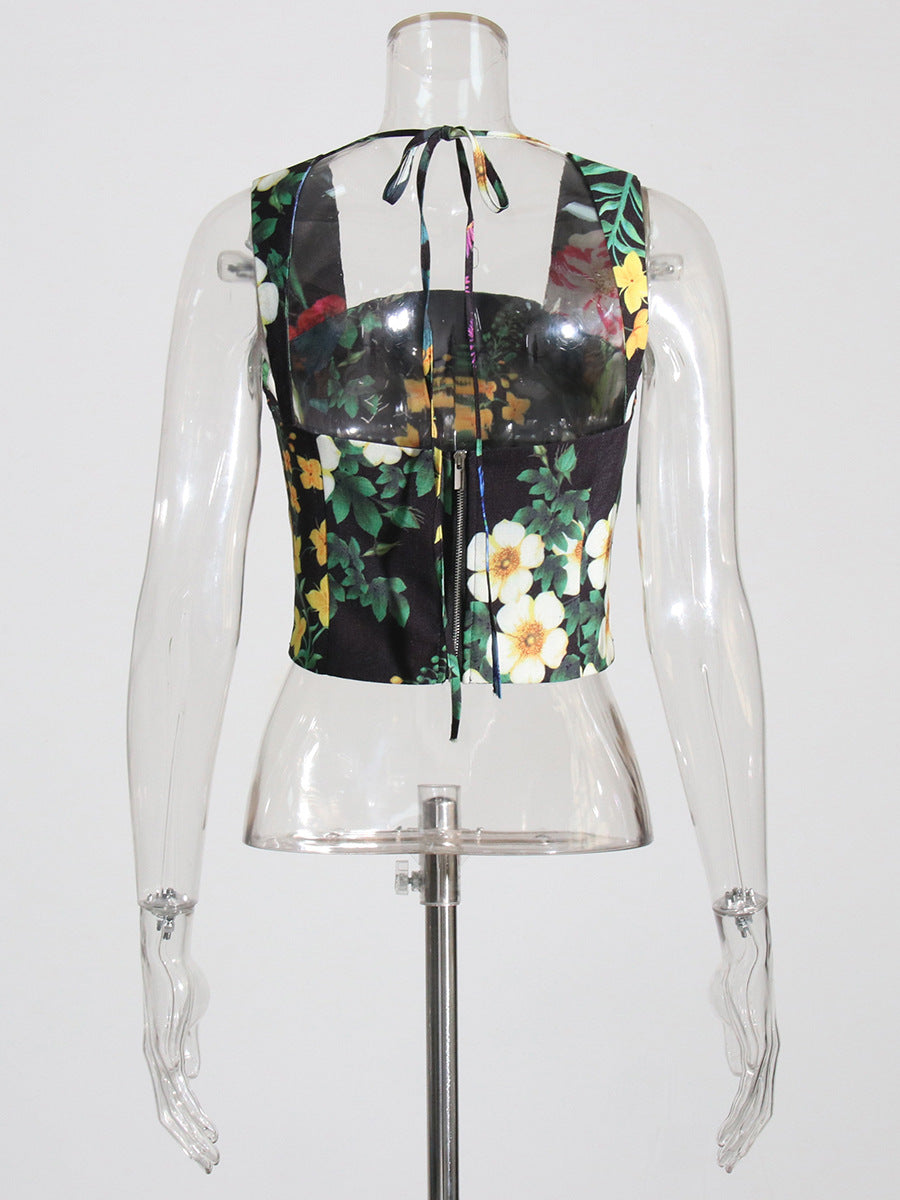 Floral Print Two Piece Set for Women - Summer Outfits, Beachwear & Casual Dresses - Perfect for Vacations, Dates & Outdoor Events