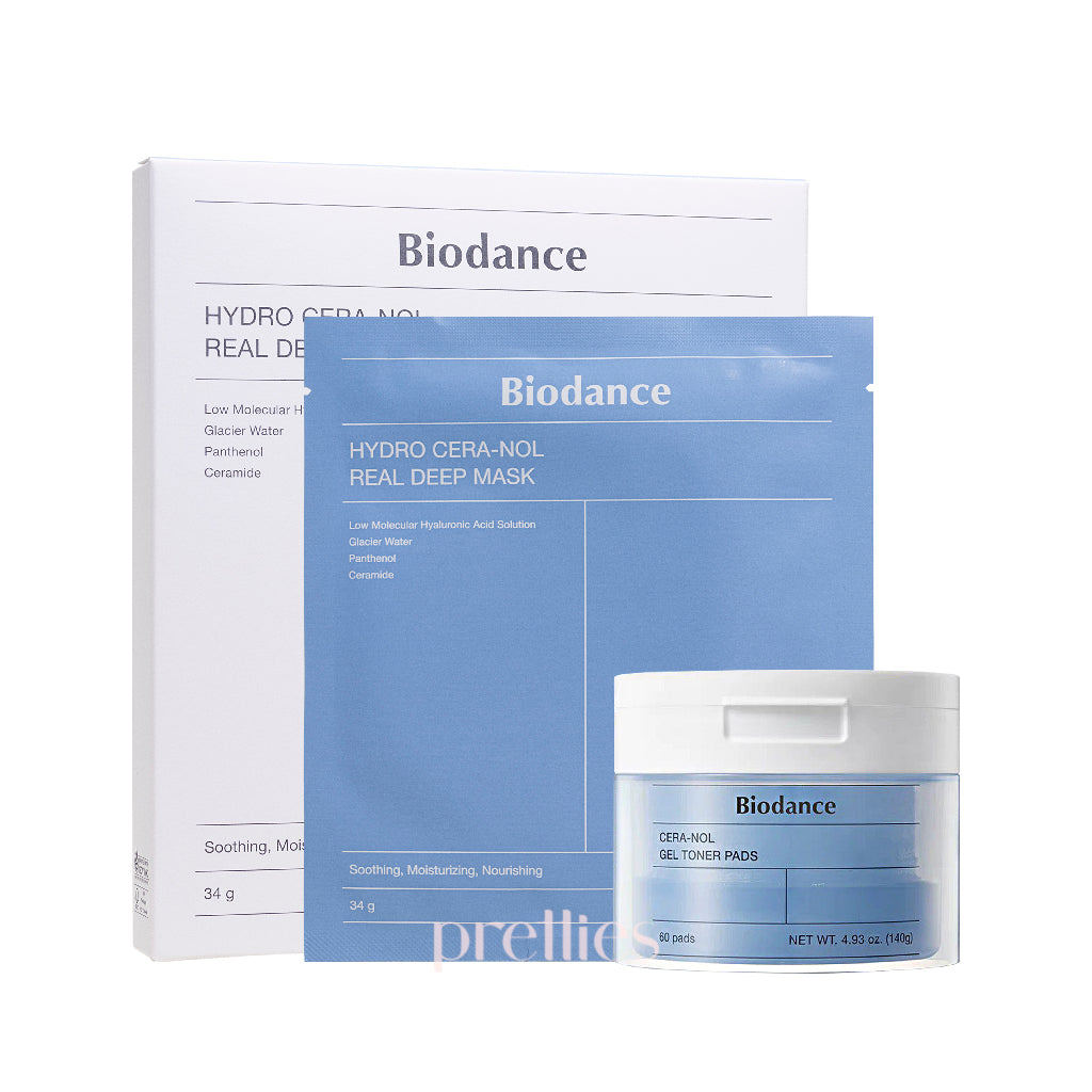 BIODANCE Cera nol Gel Toner Pads + Mask Set - Hydrating & Soothing Korean Skincare for Dry & Sensitive Skin | Daily Facial Care & Night Routine Treatment