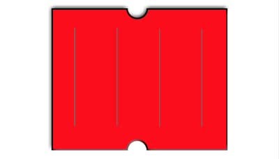 180,000 Towa 2 (GL) Compatible Fluorescent Red General Purpose Labels for Towa GL Price Guns - Full Case with Security Cuts - Perfect for Retail Pricing, Warehouse Organization & Inventory Management