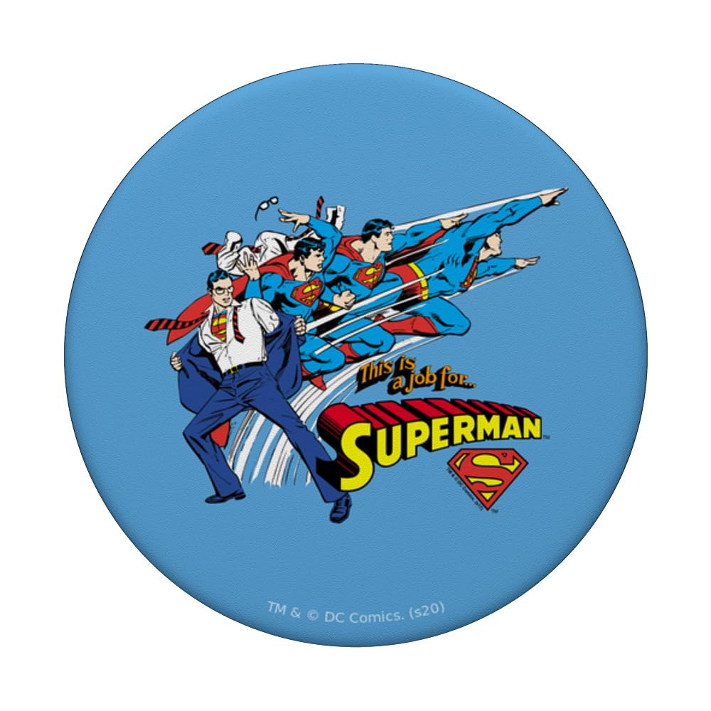 Superman Clark Kent Quick Change PopGrip - Interchangeable Phone Grip & Stand for iPhone, Samsung & Smartphones | Perfect for Fans, Collectors & Daily Use