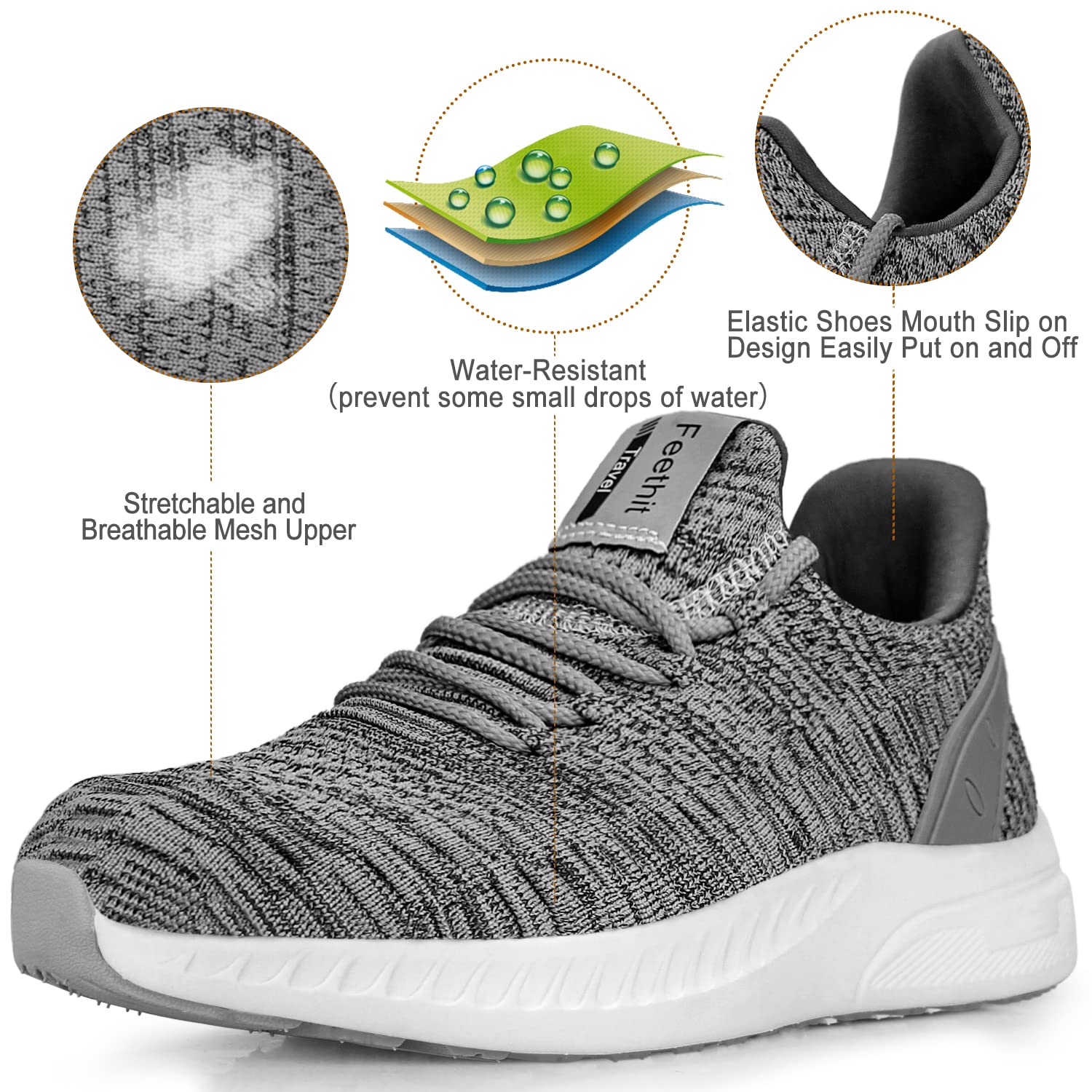 Feethit Women's Lightweight Tennis Running Shoes - Breathable Walking Sneakers for Gym, Work, Travel - Comfortable Casual Shoes for Nurse, Waitress & Active Women | Perfect for Sports, Jogging & Daily Wear