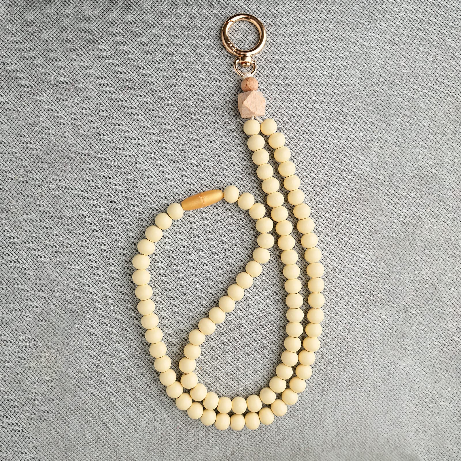Boho Beaded Teacher Lanyard for ID Badges & Keys - Fashion Wooden Necklace for Nurses & Women - Office & School Use