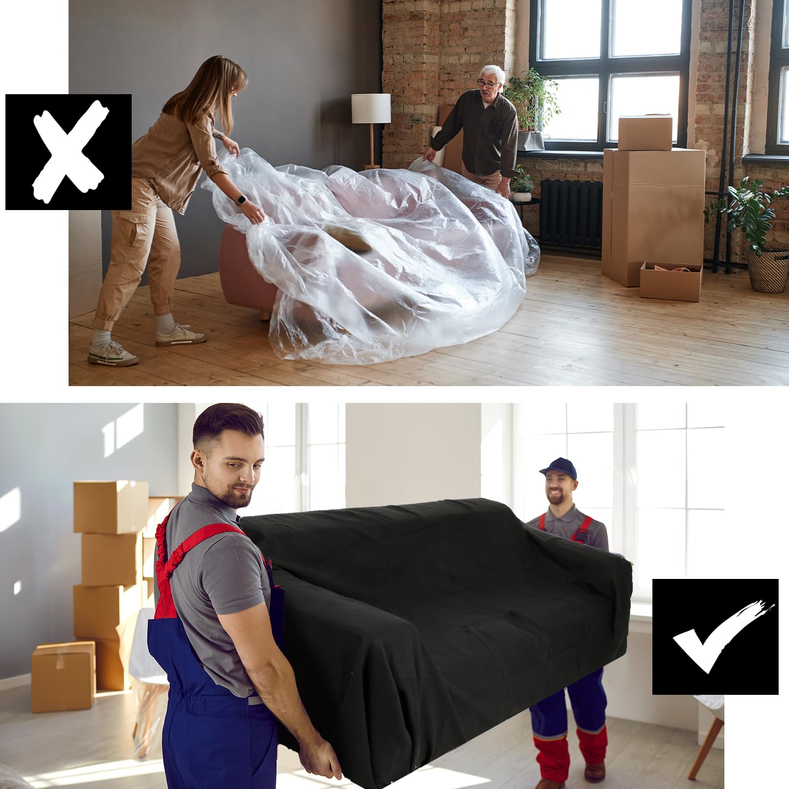 4 Pack Heavy Duty Moving Blankets 80