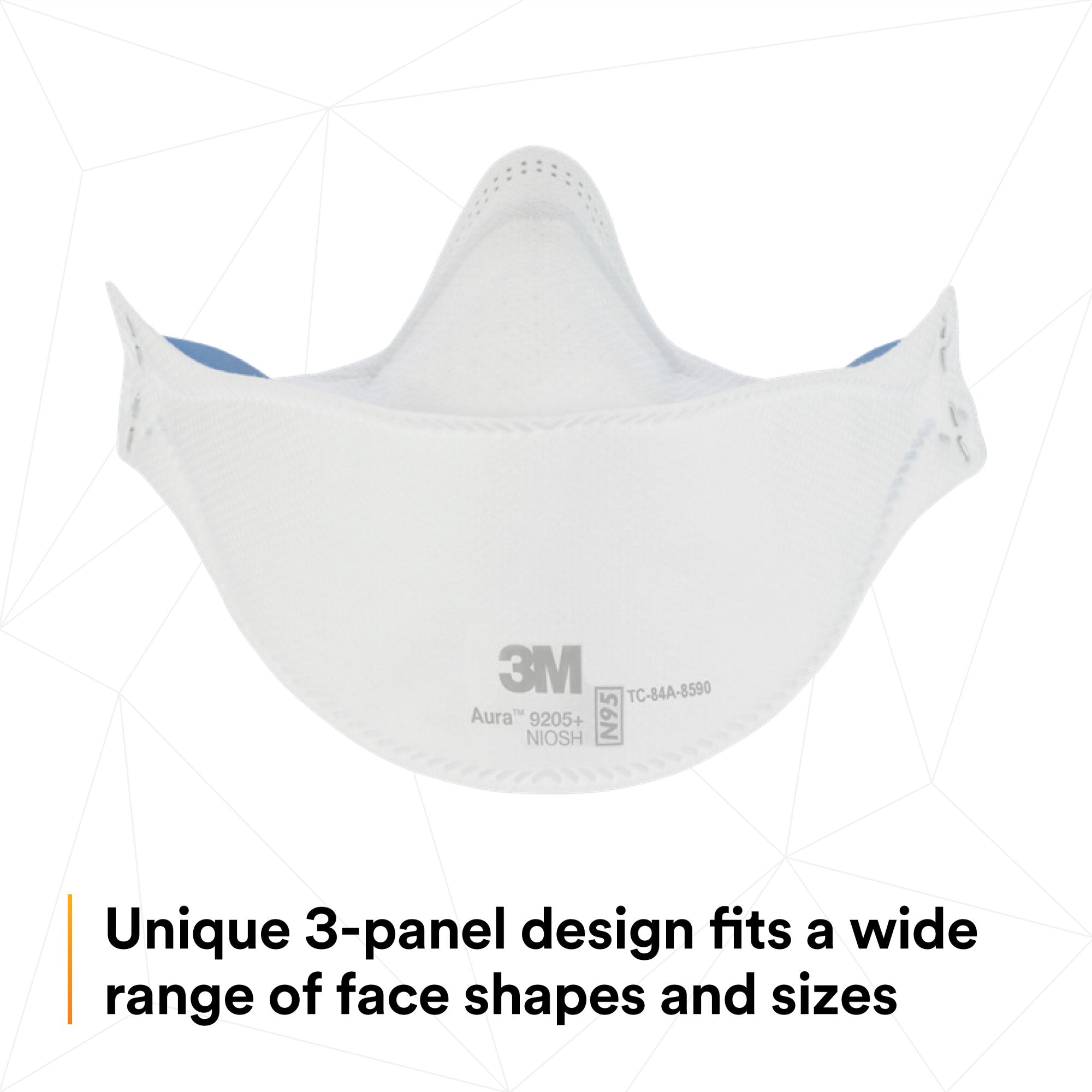 3M Aura Particulate Respirator 9205+ N95 Masks - 20 Pack, NIOSH Certified for Dust, Pollen & Air Pollution Protection - Ideal for Construction, Woodworking & Allergy Season