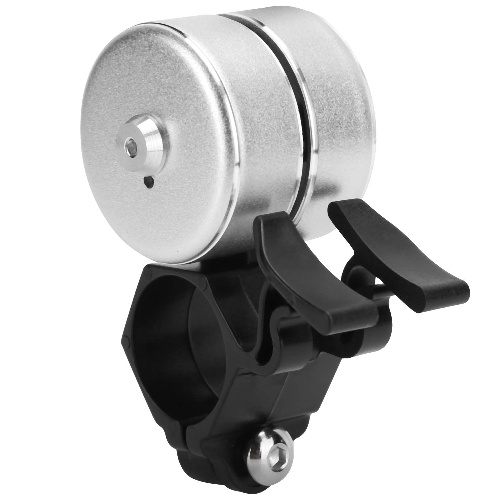 Premium Aluminum Alloy Bike Alarm & Bell - Loud Bicycle Security Alarm with Convenient Ring Function - Anti-Theft Protection for Mountain Bikes, Road Bikes & Commuter Bicycles (Silver) - Perfect for Urban Cycling, Trail Riding & Daily Commutes
