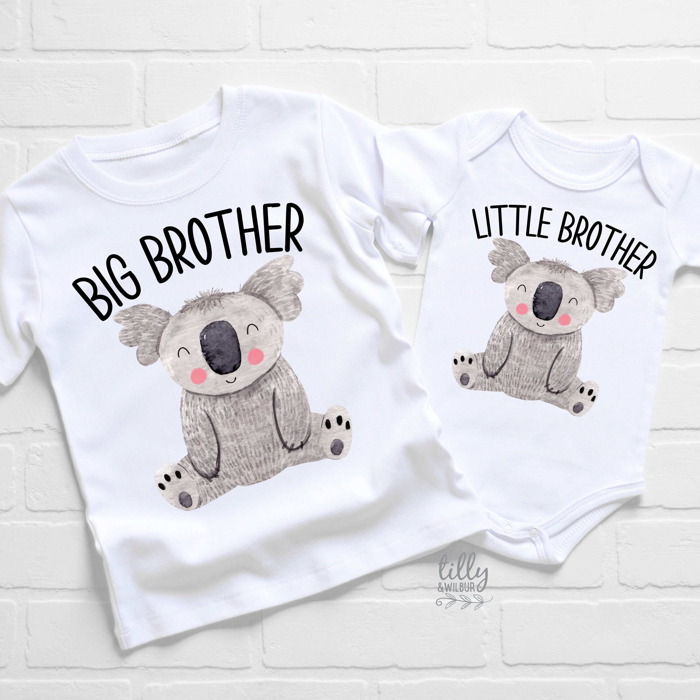 Adorable Matching Koala Outfits for Big & Little Siblings - Multiple Colors & Sizes | Perfect for Family Photos, Twin Outfits & Sibling Bonding