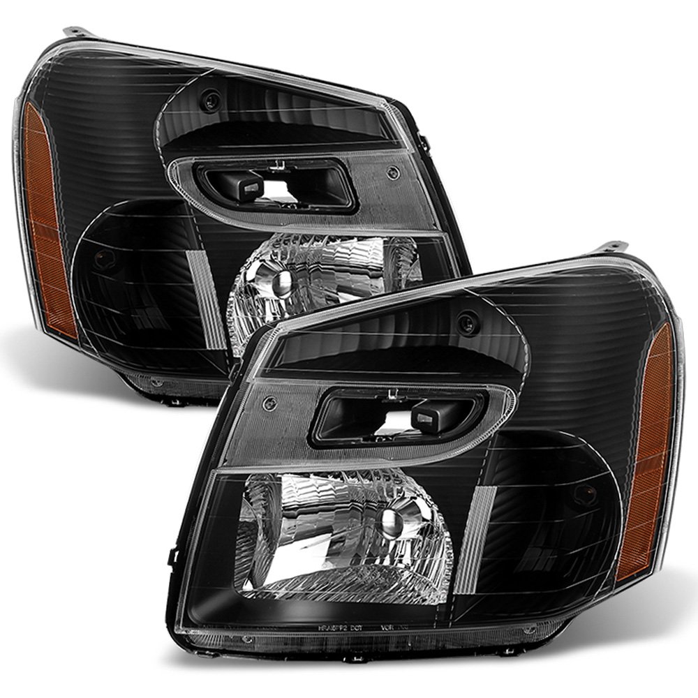 ACANII Replacement Headlights for 2005-2009 Chevy Equinox SUV - Black Headlamps Pair (Driver & Passenger Side) | Perfect for Night Driving, Off-Road Adventures & Vehicle Restoration Projects