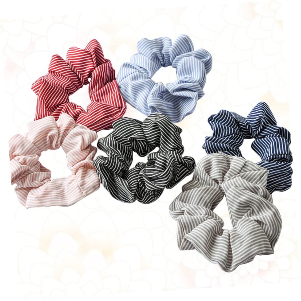 POPETPOP Elegant 6 Pack Hair Bands for Women - Soft Elastic Stripe Ponytail Holders for Daily Wear & Styling - Perfect for Office, Gym, or Casual Outfits