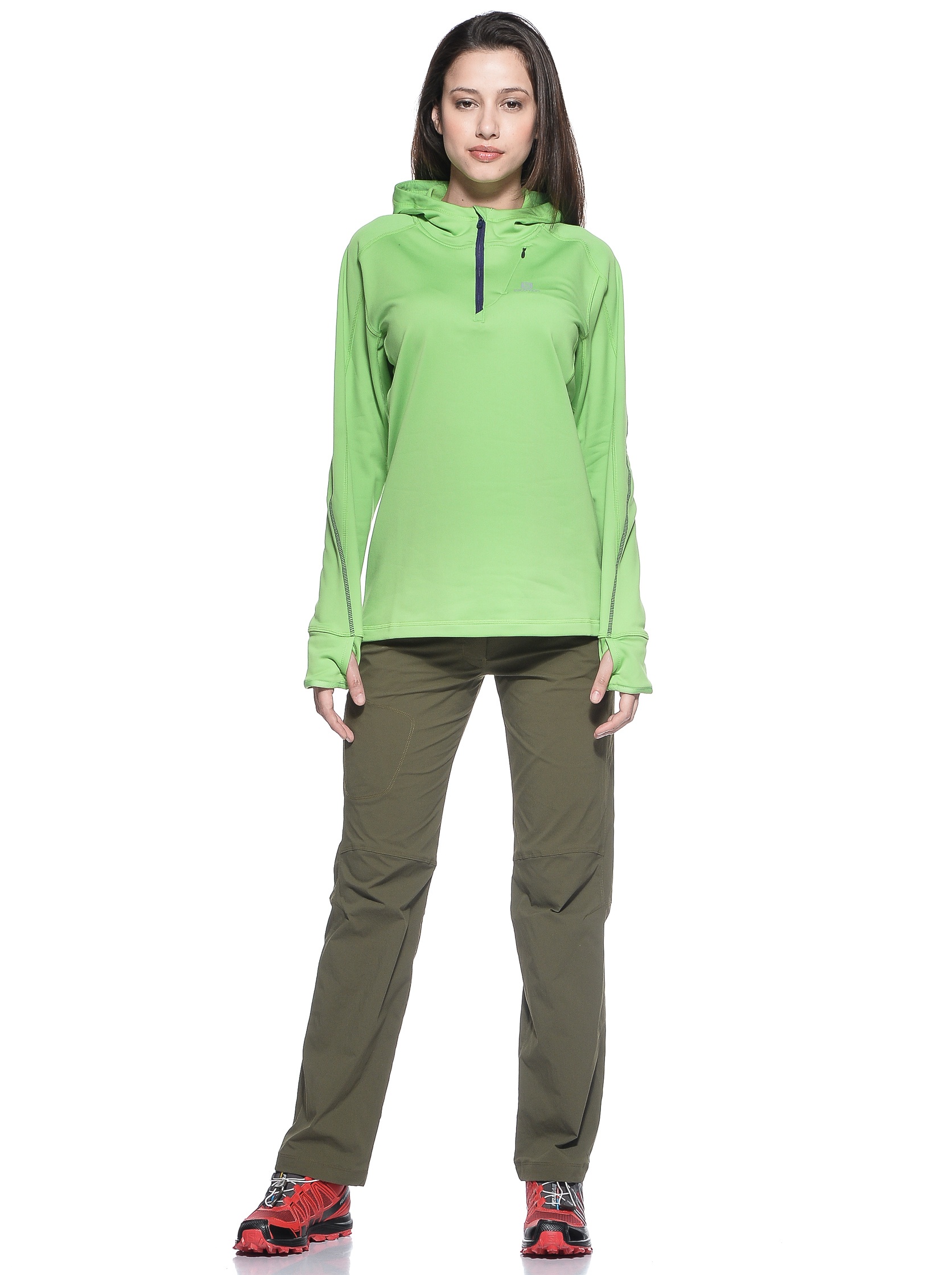 Salomon Women's Swift Midlayer Hoodie - Lightweight Fleece Jacket for Hiking, Running & Outdoor Activities - Warm & Breathable Winter Layering Top