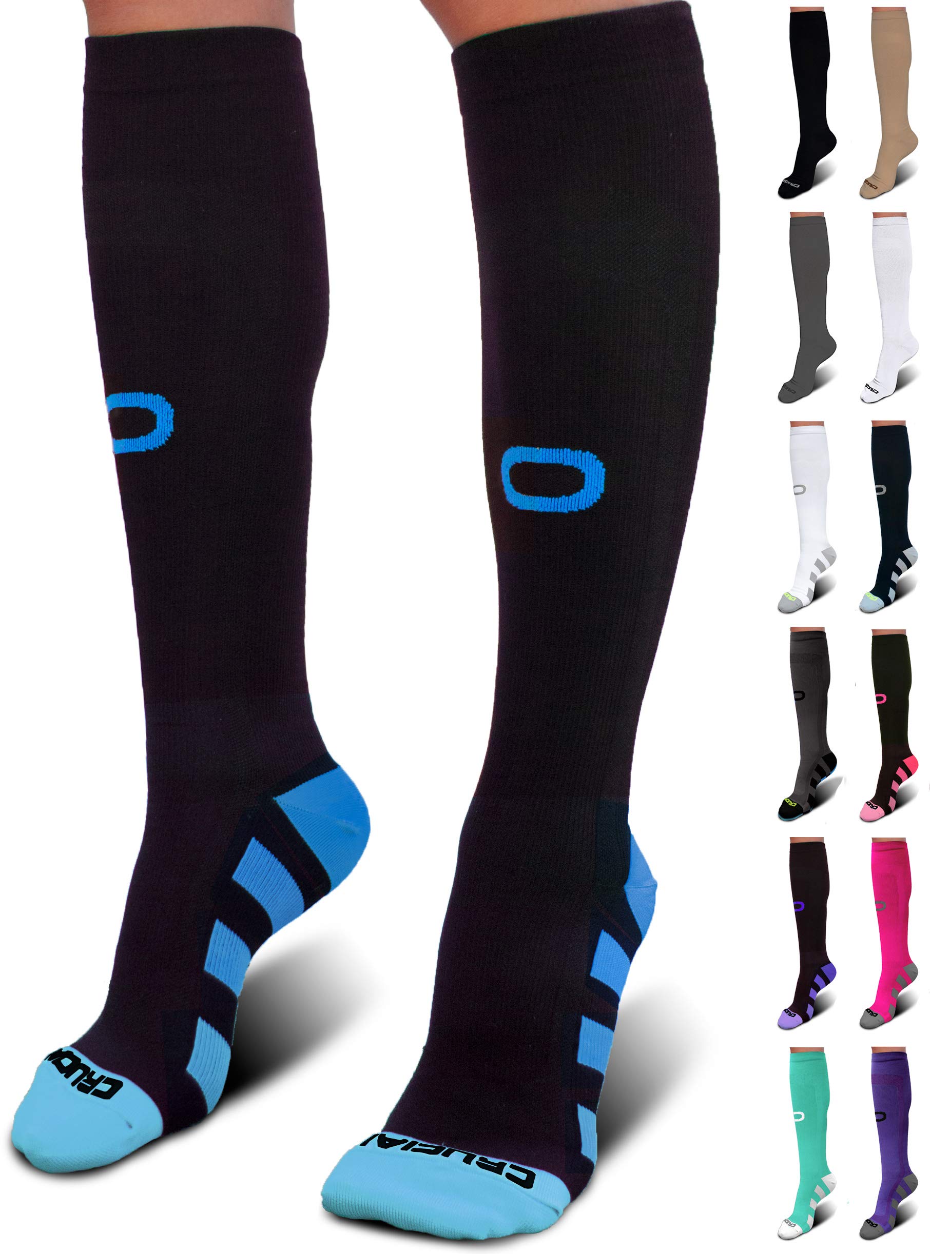 Best Compression Socks 20-30mmHg for Men & Women - Running, Sports, Travel & Nurse Work - Improve Circulation & Reduce Swelling for Athletes, Travelers & Healthcare Workers