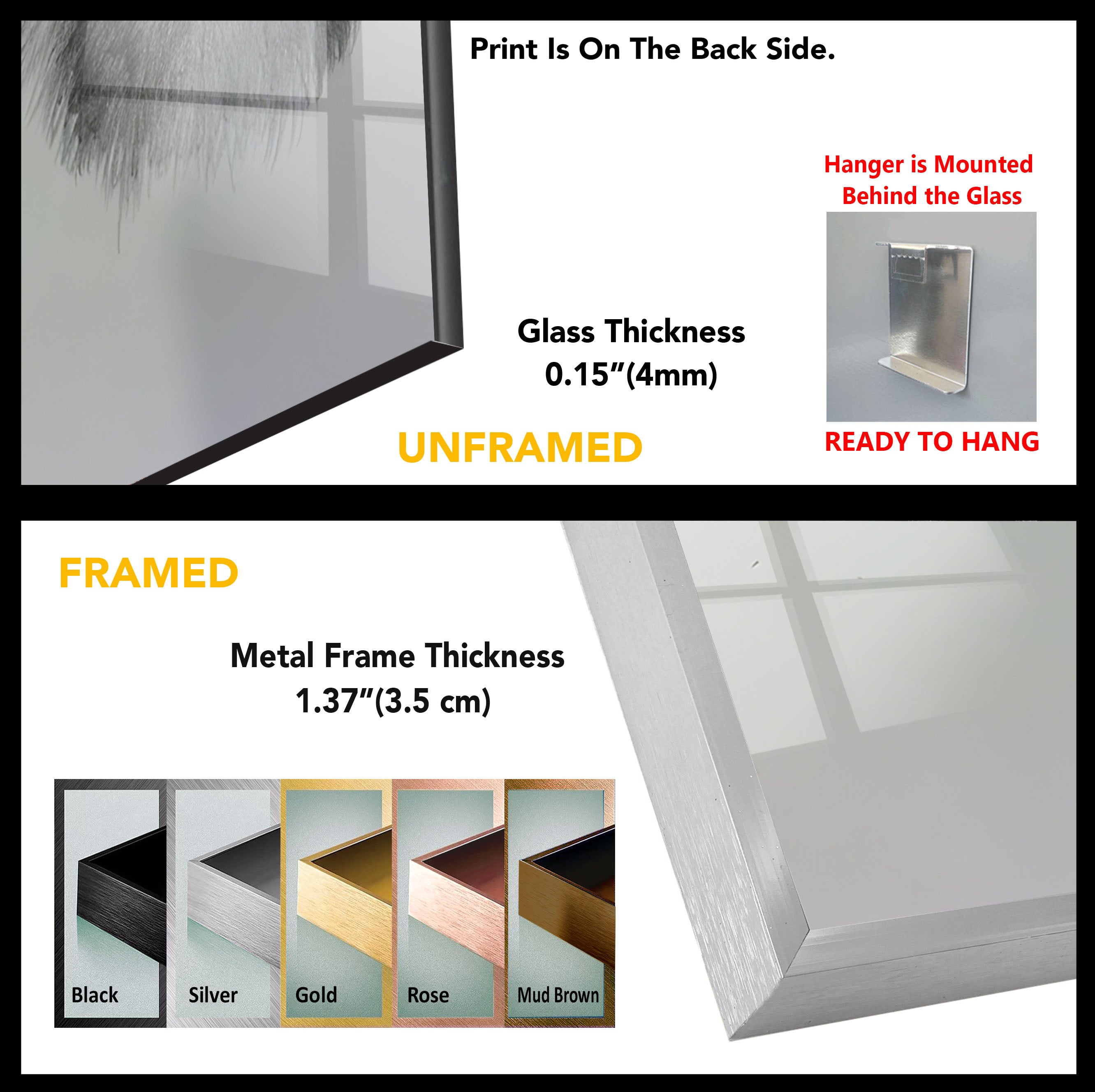 Black and White Monkey Drawing Glass Wall Art - Elegant Home Decor for Living Room, Bedroom, or Office
