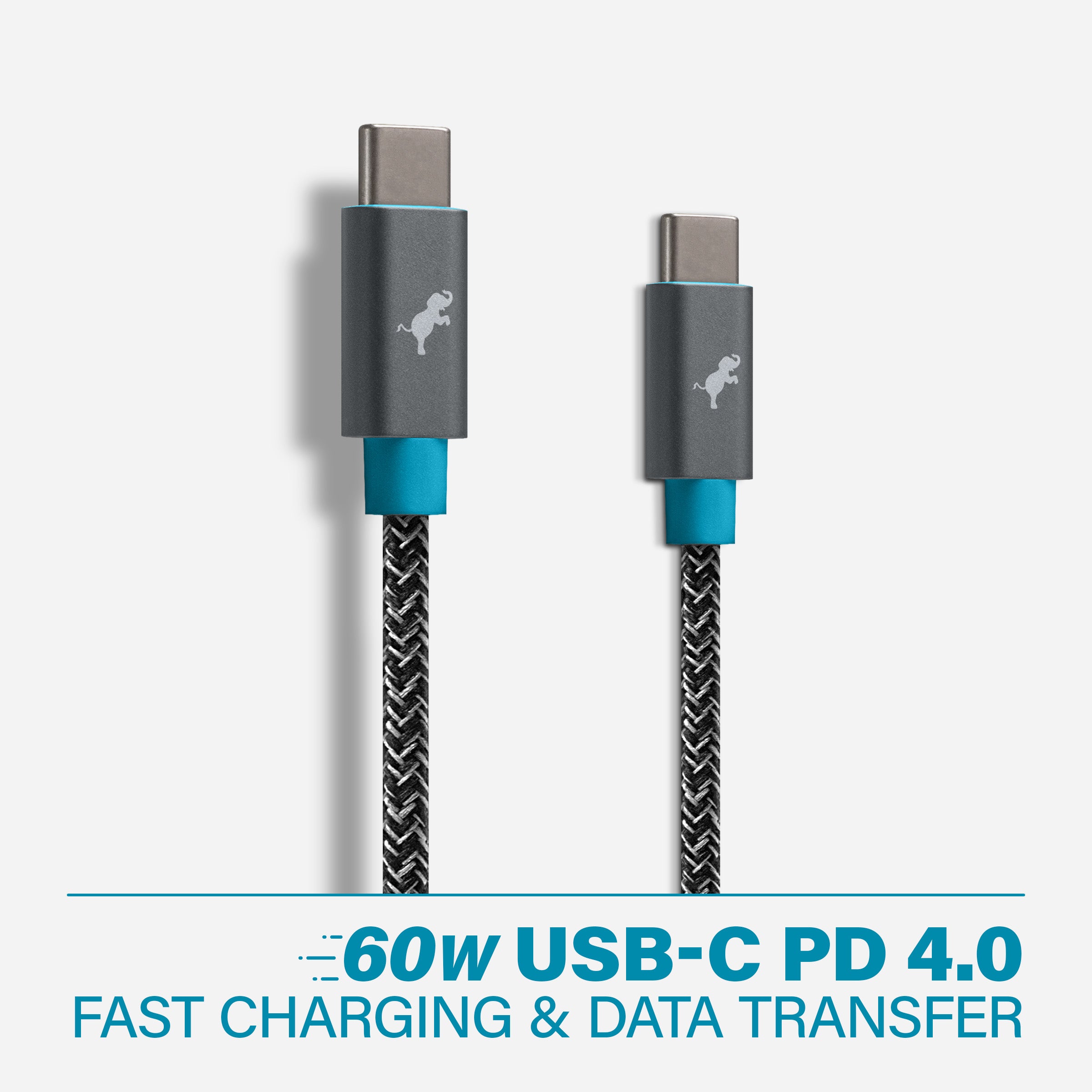 Fast Charging PowerKnit USB C to USB C Cable - 6ft Braided Nylon Cord for iPhone 15/14/13, Samsung Galaxy, iPad, MacBook - Perfect for Home, Office & Travel Charging