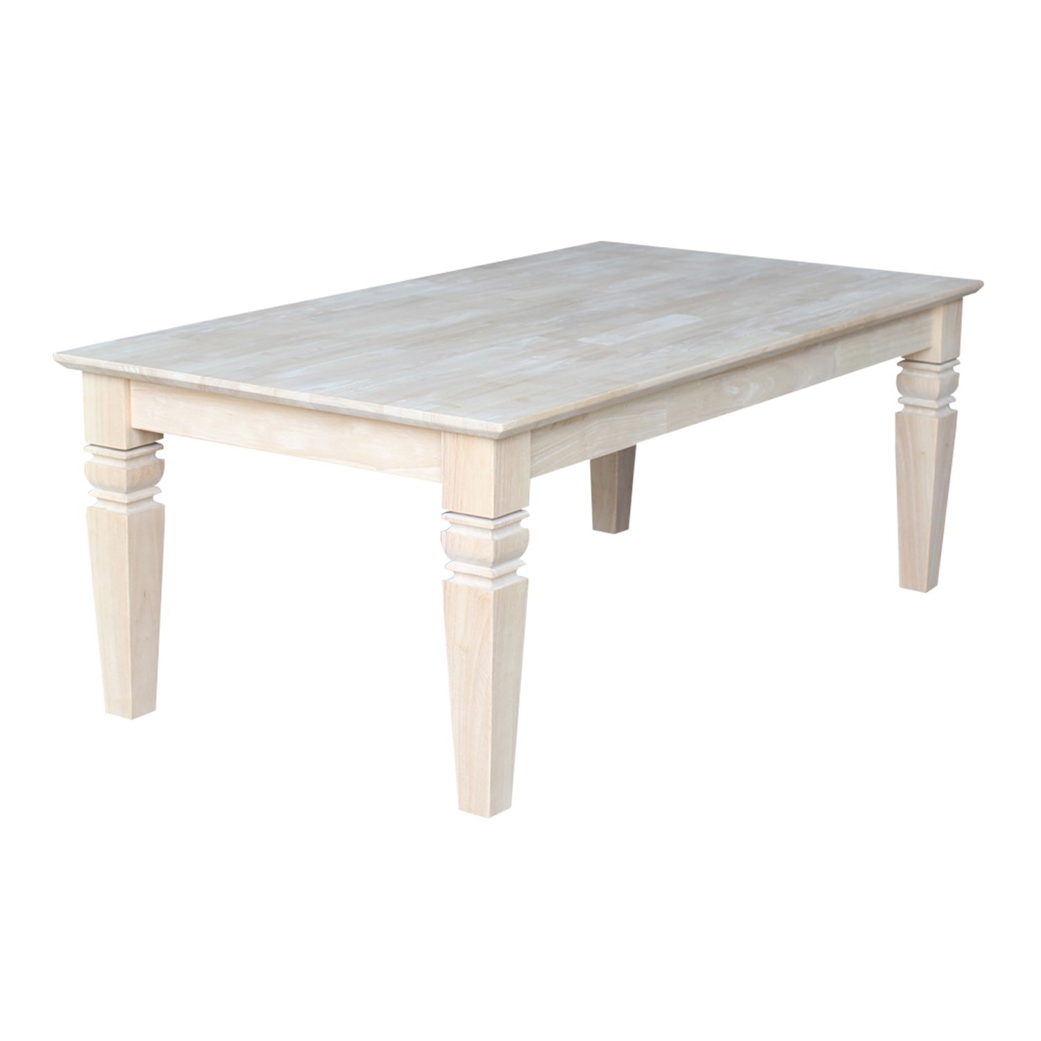 Unfinished Java Coffee Table by International Concepts - Rustic Wooden Side Table for Living Room, Lounge & Office Decor