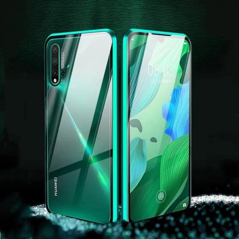 Samsung Galaxy S24 Magnetic Adsorption Glass Metal Case - Premium Protective Cover for Everyday Use & Travel