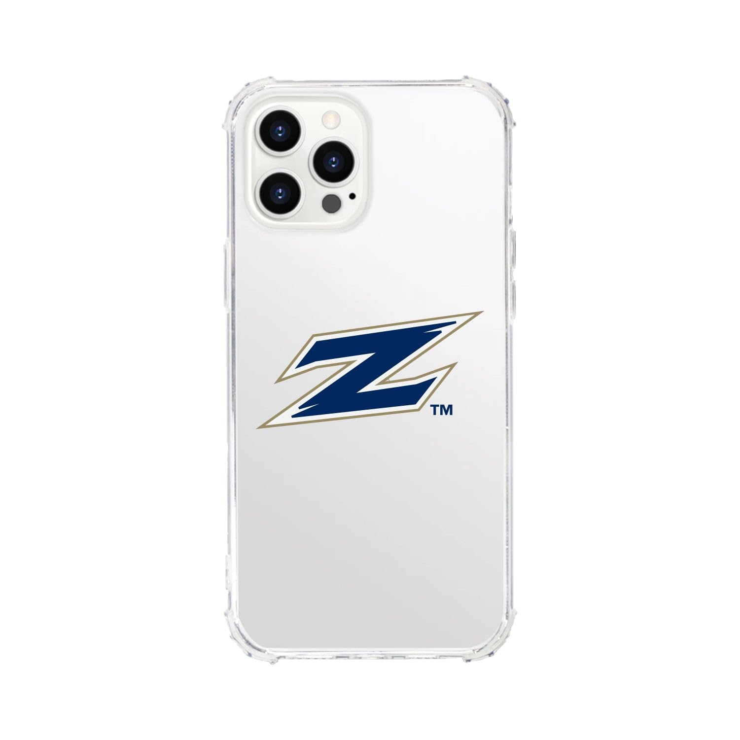 OTM Essentials Rugged Phone Case for iPhone 13 Pro Max - Shockproof Protective Cover with Reinforced Edges, Classic White Design - Perfect for University of Akron Students & Outdoor Activities