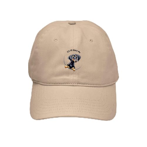 Khaki - Black Tan Dachshund Cap