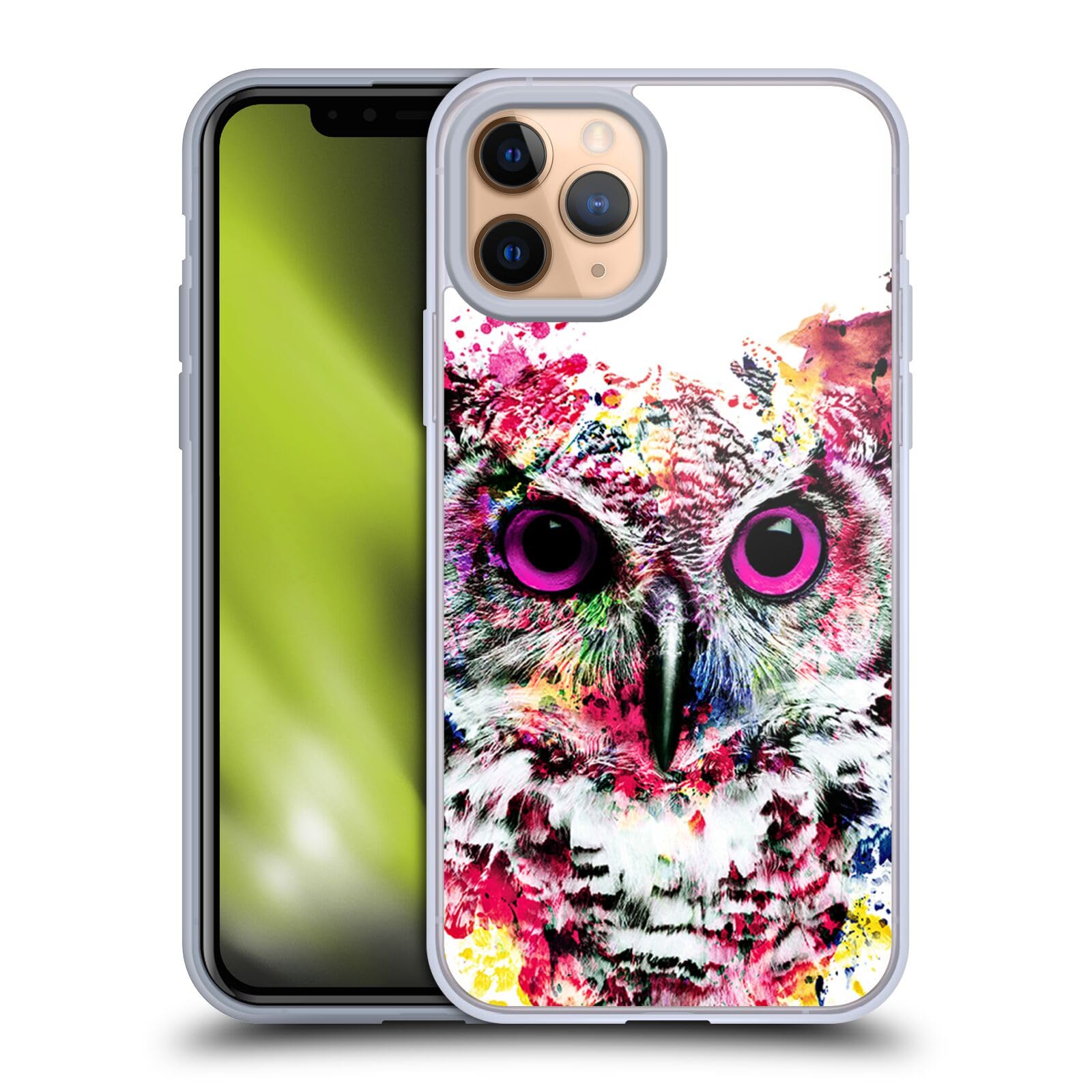 Officially Licensed Riza Peker Owl Animals Soft Gel Case for Apple iPhone 11 Pro - Cute Protective Phone Cover for Daily Use, Work & Travel