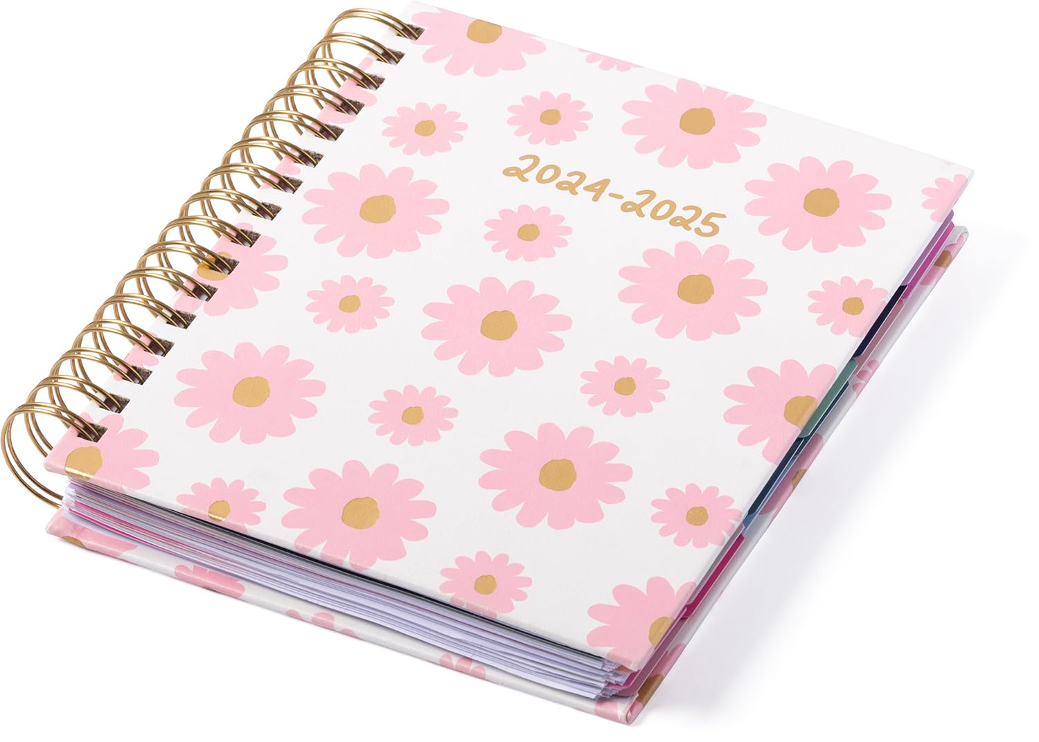Eccolo 2024-2025 Spiral Planner - 18-Month Weekly & Monthly Academic Planner with Stickers, Floral Design, Hardcover (7.75