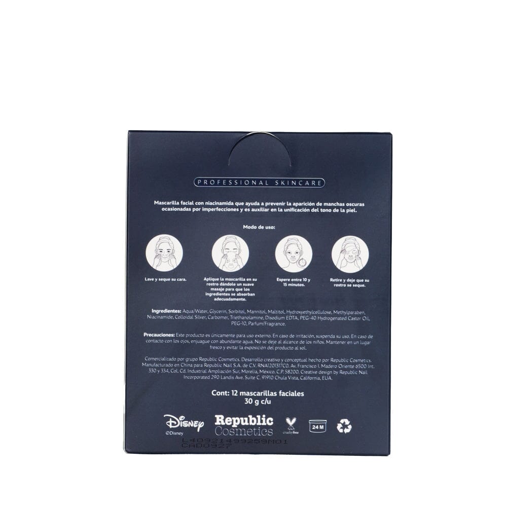 12-Piece Niacinamide Beauty Mask Pack for Cruella - Brightening & Hydrating Face Masks for Glowing Skin - Perfect for Spa Nights & Skincare Routines