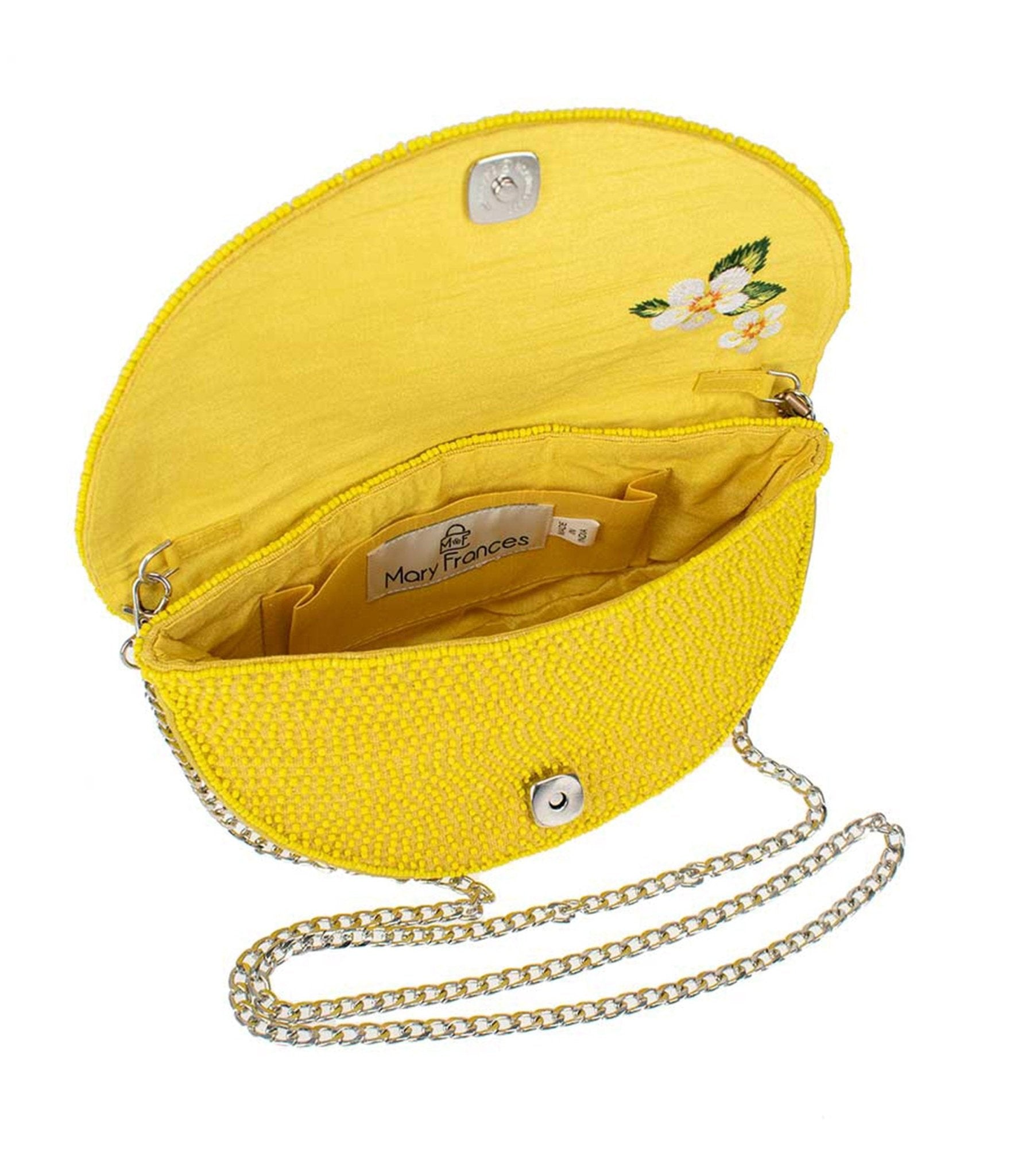 Mary Frances Tart Lemon Crossbody Bag - Stylish & Trendy Shoulder Purse for Women | Perfect for Casual Outings, Shopping & Travel