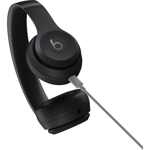 Beats Solo 4 Wireless On-Ear Headphones with Active Noise Cancelling - Matte Black (MUW23LL/A) | Bluetooth Headset for Gym, Travel & Work