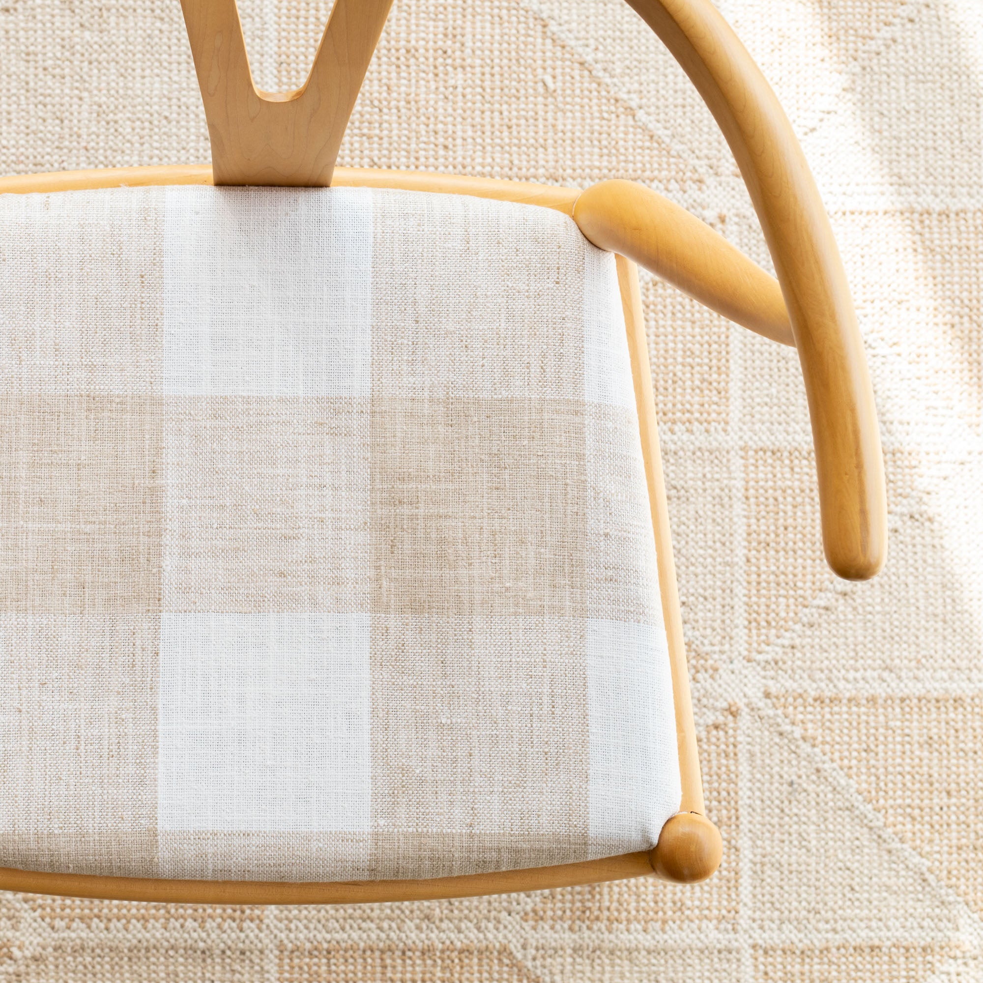 Oliver Check Fabric - Natural Cotton Plaid Textile for Home Decor, Upholstery & DIY Sewing Projects | Perfect for Curtains, Pillows & Table Runners