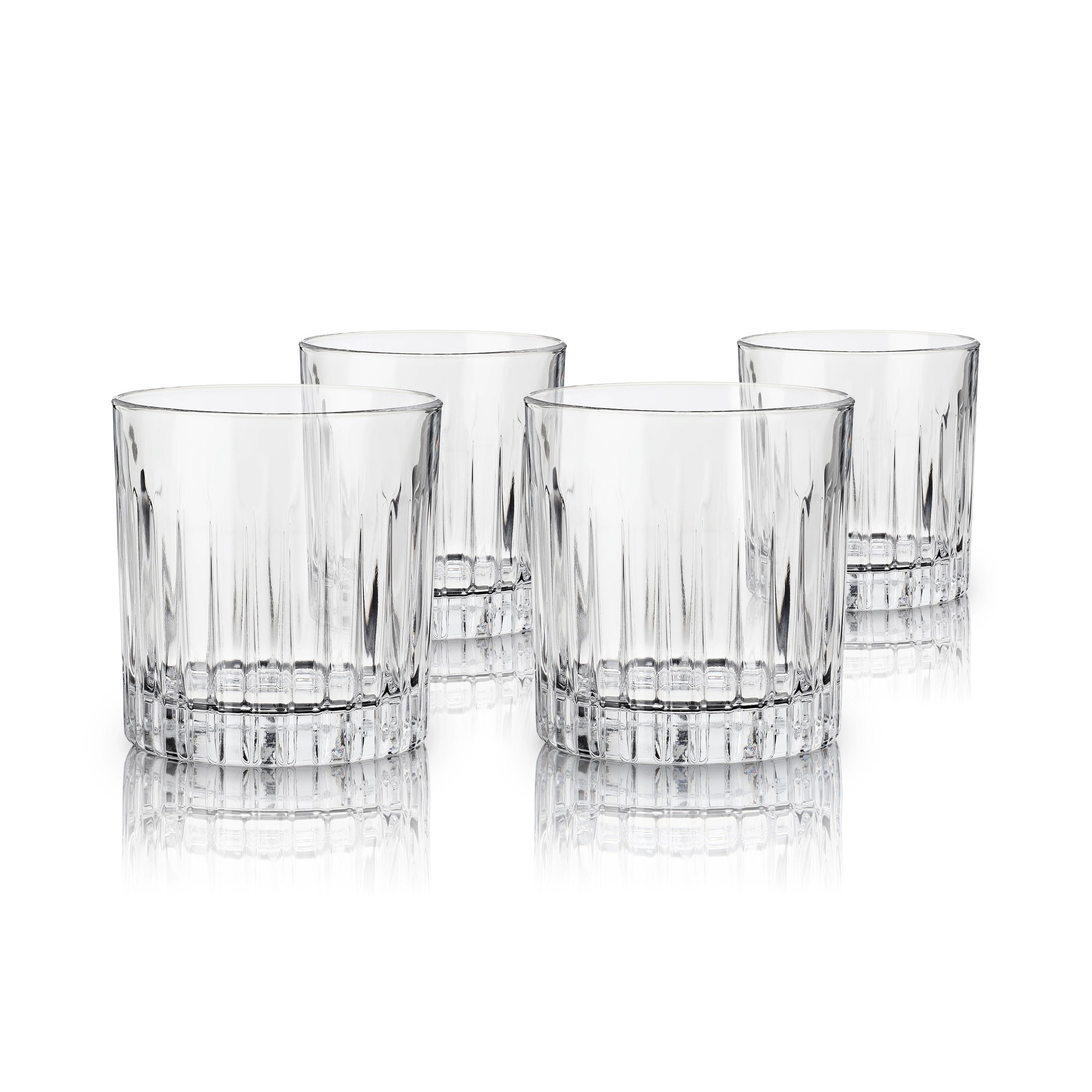 Premium Reserve Milo Crystal Whiskey Glasses Set of 4 - Elegant Barware for Scotch, Bourbon & Cocktails - Perfect for Home Bars, Dinner Parties & Gifts
