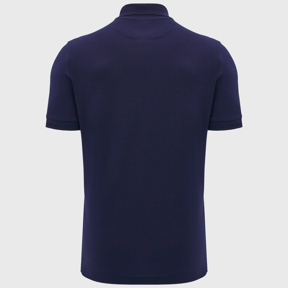 Scotland Rugby Macron Cotton Polo Shirt for Men - Breathable Athleisure Top in Navy Blue - Perfect for Training, Casual Wear & Sports Events
