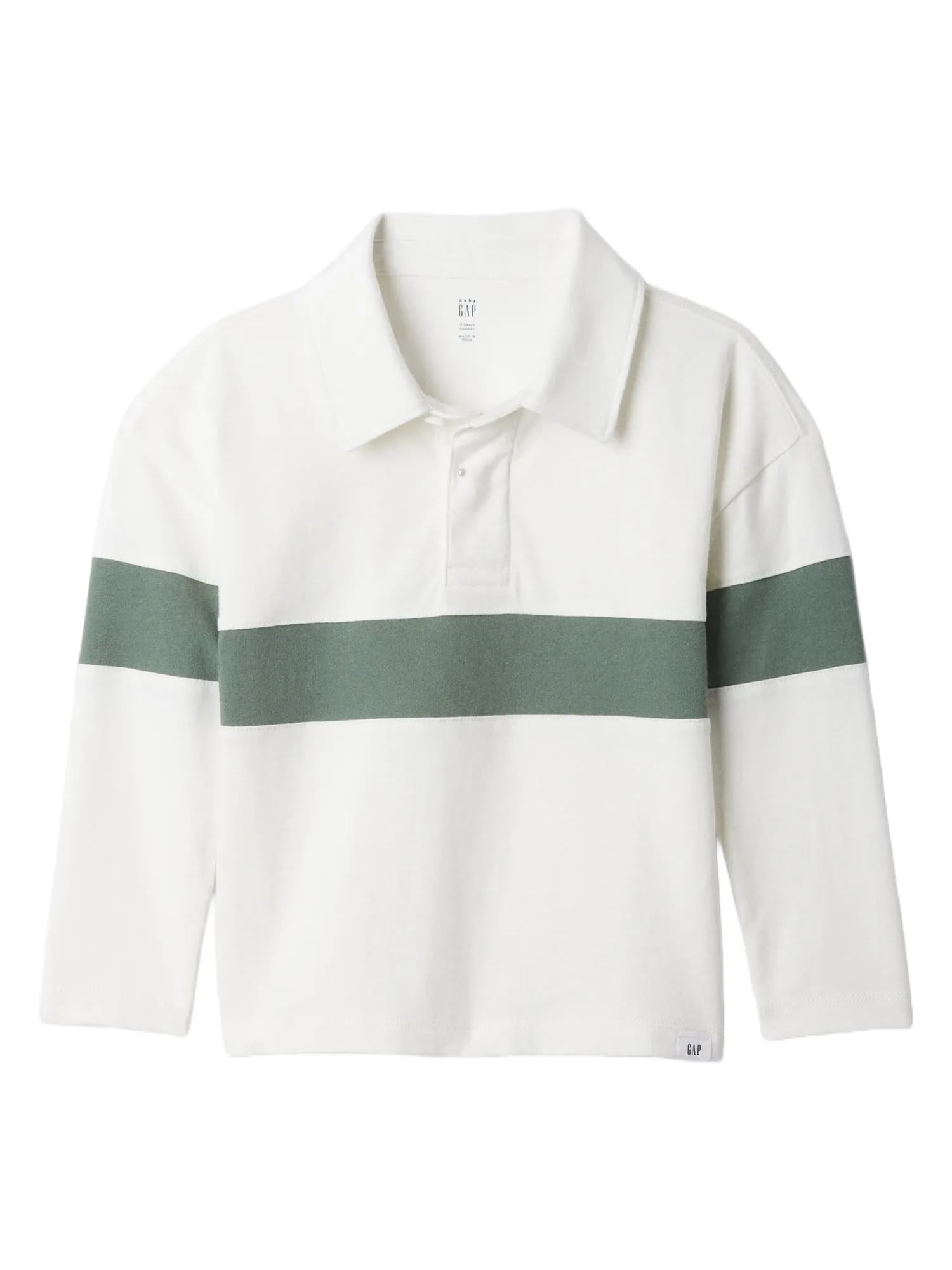 GAP Baby Boys' Long Sleeve Rugby Polo Shirt - Soft Cotton Casual Top for Toddlers - Perfect for Playdates, School & Family Photos