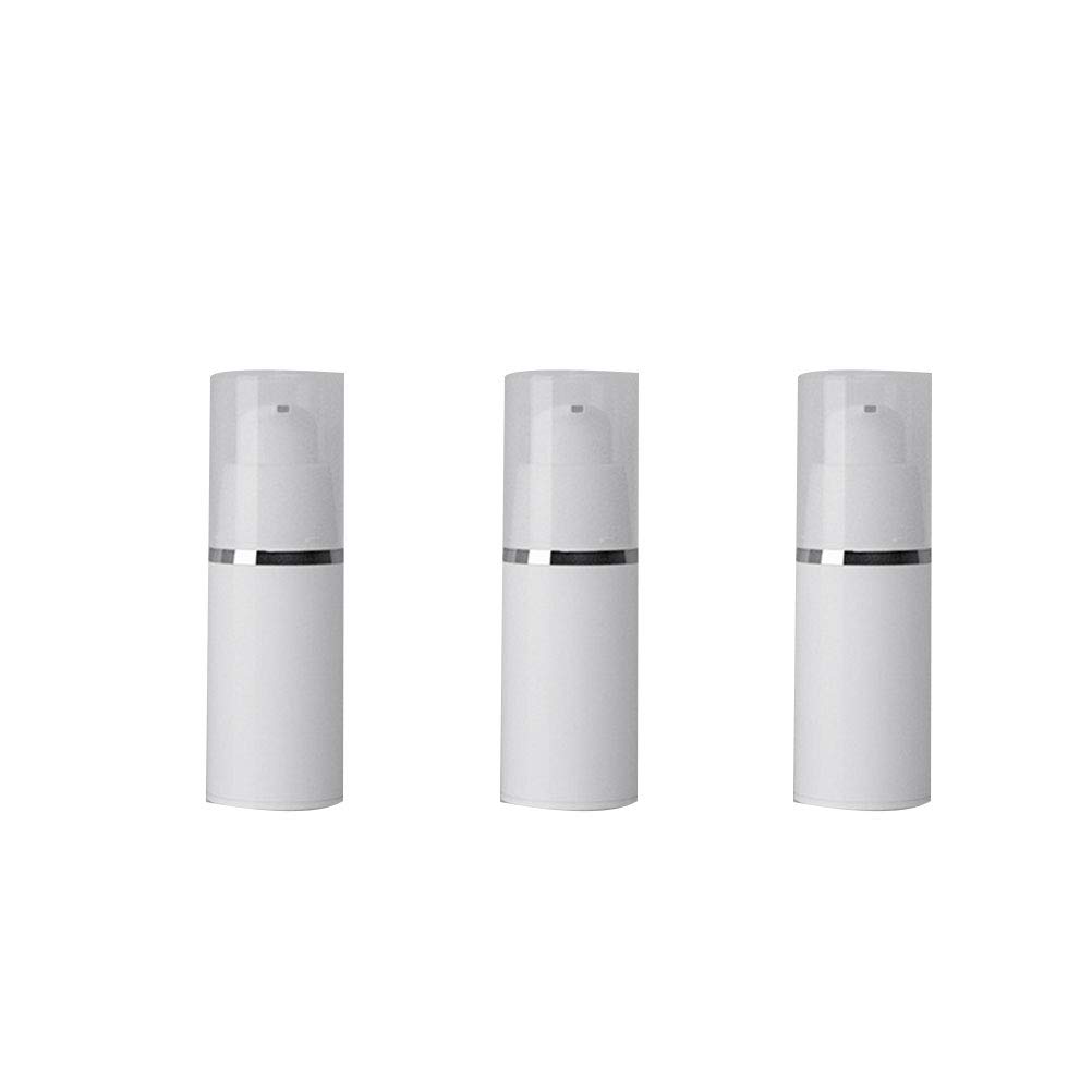 3pcs Vacuum Pump Bottle for Lotion - White Dispenser for Skincare & Travel