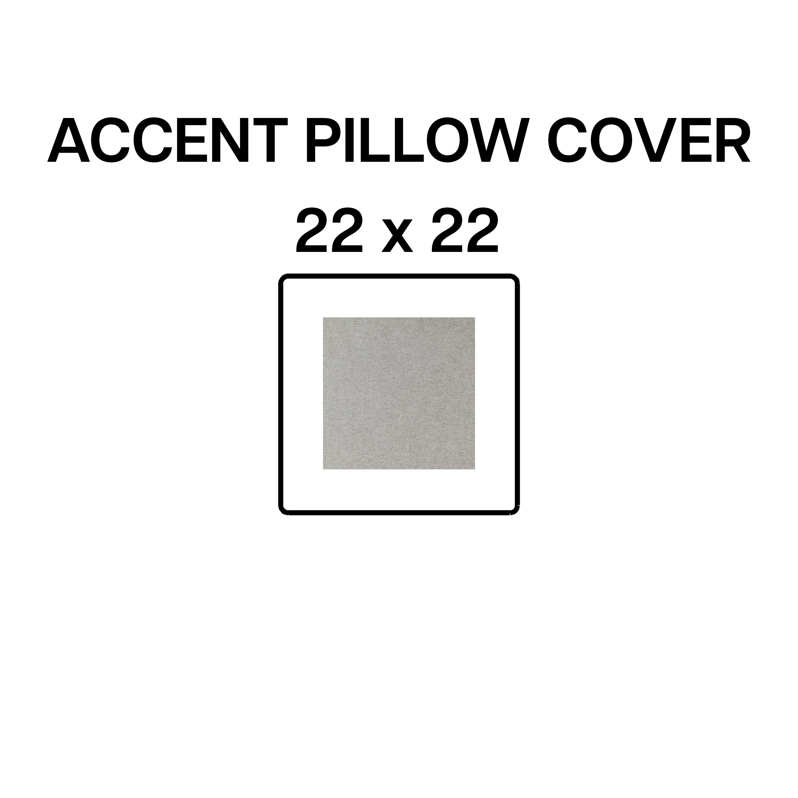22x22 Inch Decorative Accent Pillow Cover - Soft Ash Gray Cushion Case for Sofa, Bed & Home Decor (BP 643 48) | Perfect for Living Room, Bedroom & Office Styling