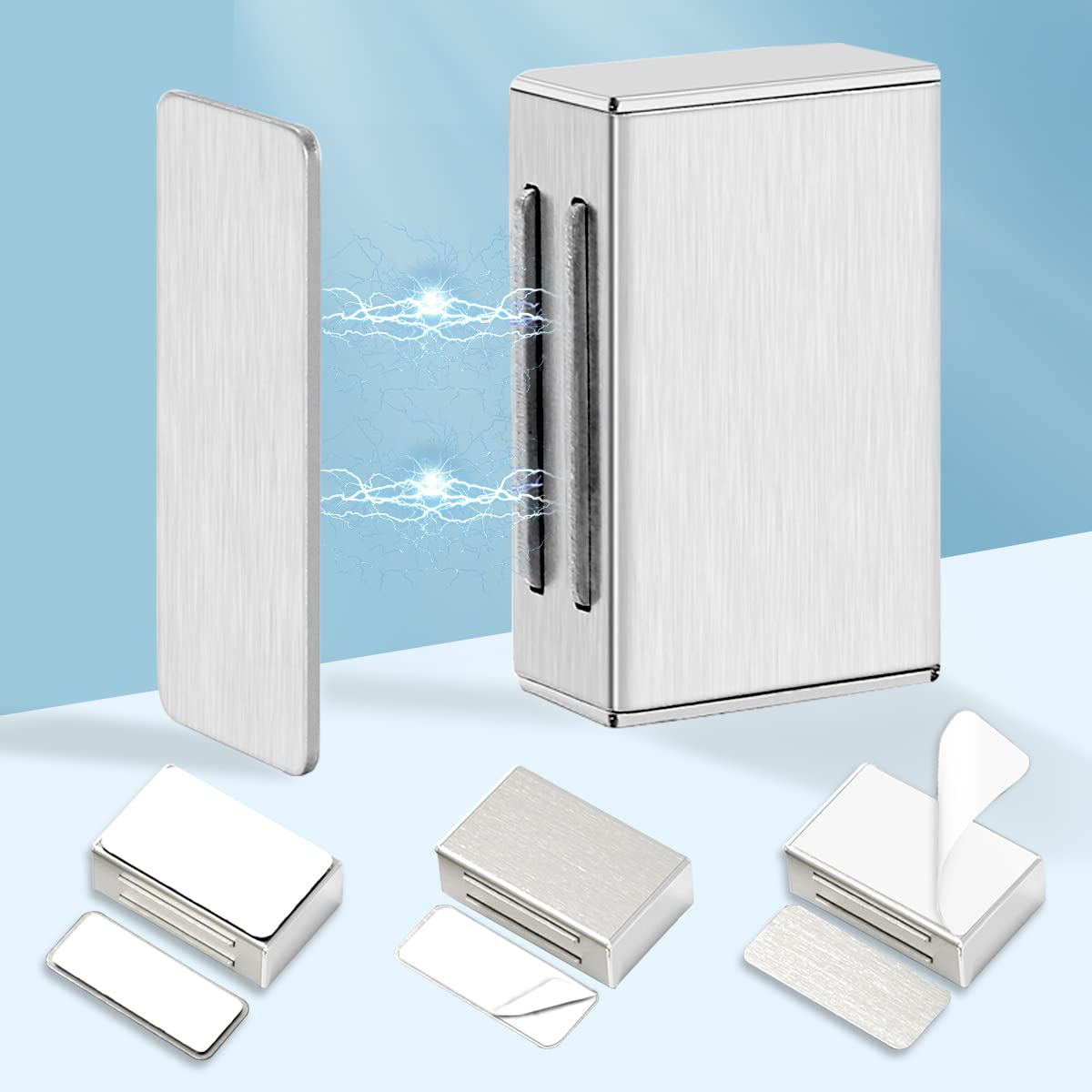 **AOSITE 4 Pack Strong Magnetic Door Catch - No Drill Adhesive Cabinet Magnets for Kitchen, Cupboard, Drawer Closure | Secure & Easy Installation for Home, Office, RV**    *(Use Case: Perfect for keeping cabinet doors, drawers, and cupboards securely closed in kitchens, bathrooms, garages, RVs, and offices.)*