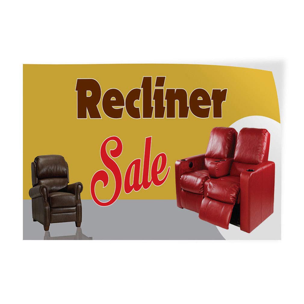 Best Selling Recliner Sale Vinyl Decal Sticker - 8 Inch Indoor Store Sign for Furniture Promotion & Retail Displays