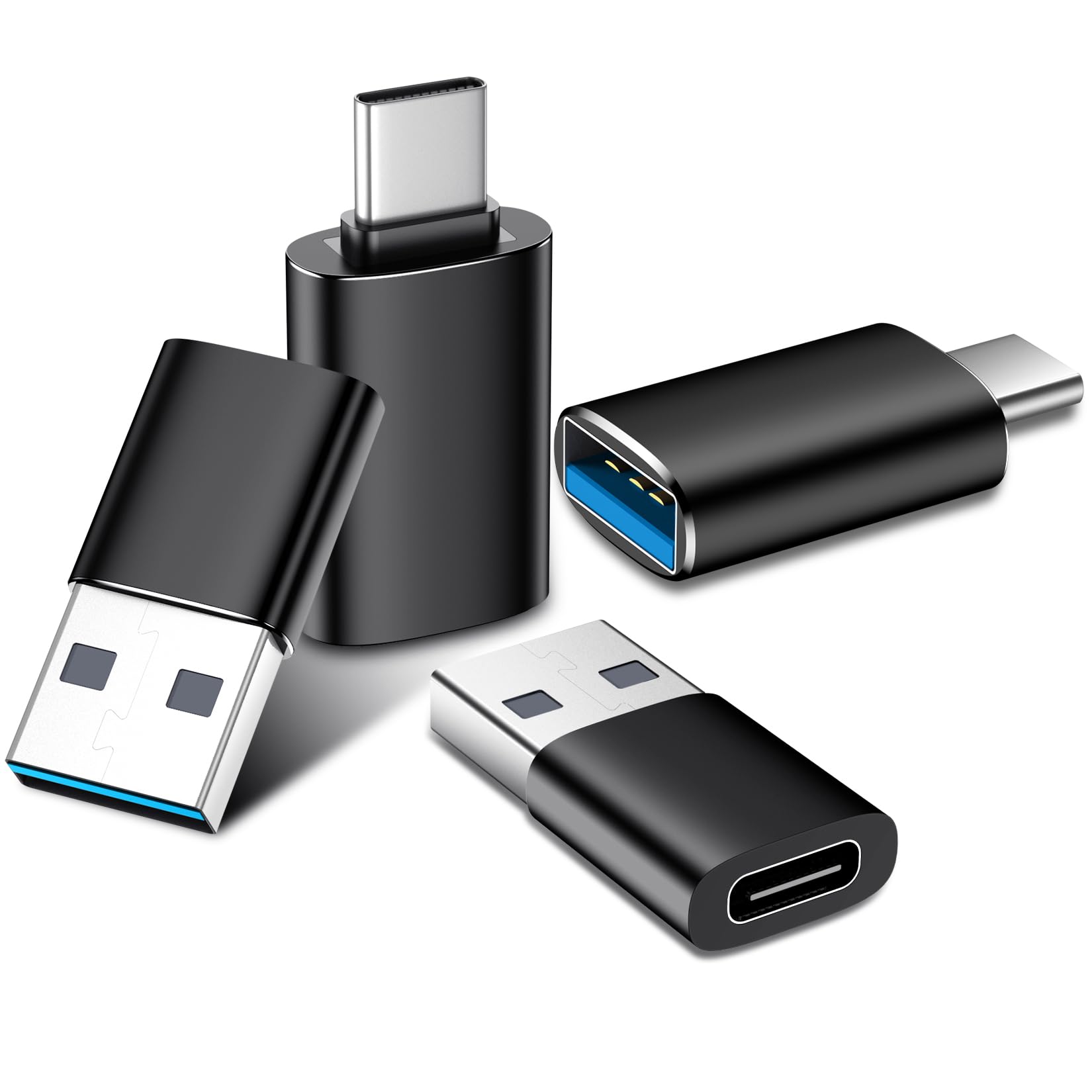 USB C to USB 3.0 Adapter - USB Type C Male to USB A Female OTG Converter Compatible with iPhone 16/15/14/13 Pro Max, Samsung Galaxy S24 Ultra, Apple Watch, AirPods - Perfect for Data Transfer, Charging & Device Connectivity