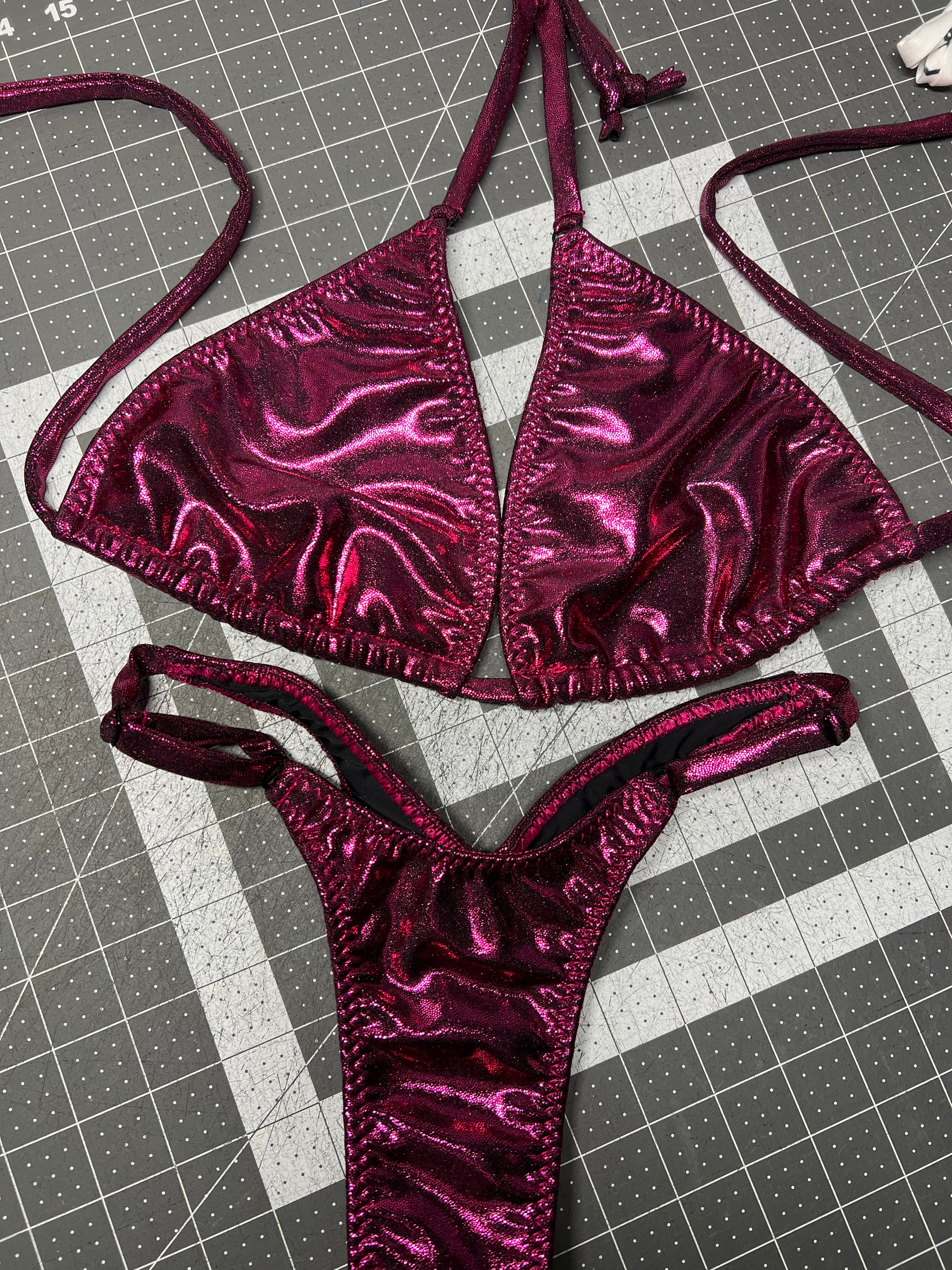 Posing Practice Bikini - Deep Fuchsia Swimwear for Fitness Modeling, Photo Shoots & Beach Wear | Perfect for Bodybuilding Competitions, Instagram Photos & Summer Vacations