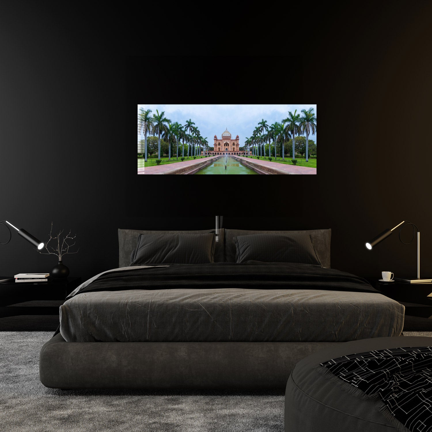 Taj Mahal Panoramic View Poster - Stunning India Landmark Wall Art for Home & Office Decor | Perfect for Living Room, Bedroom, or Gift