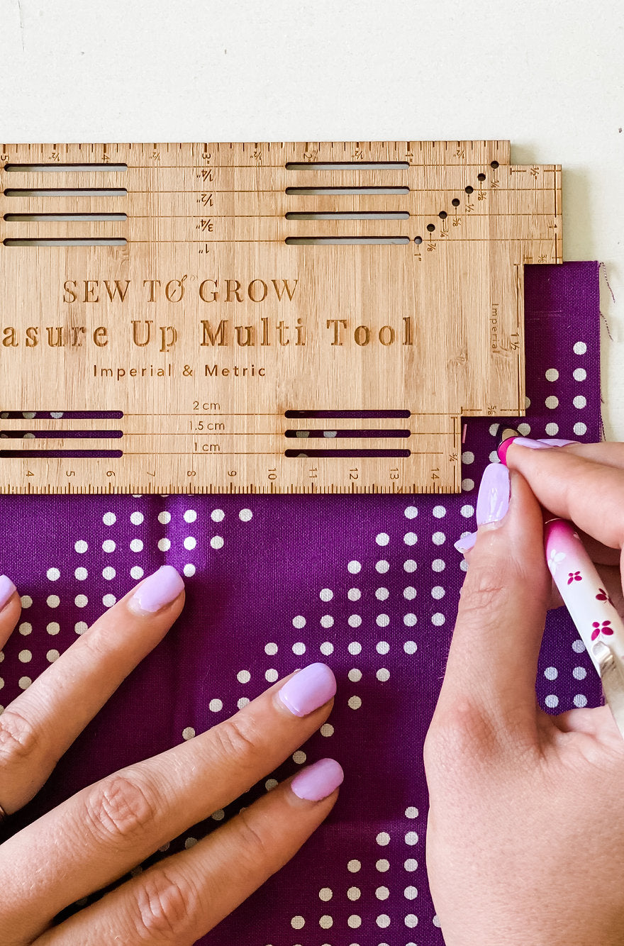 Measure Up Multi Tool - Sew To Grow | Precision Measuring & Sewing Tool for DIY, Crafts & Tailoring | Perfect for Quilting, Alterations & Home Projects