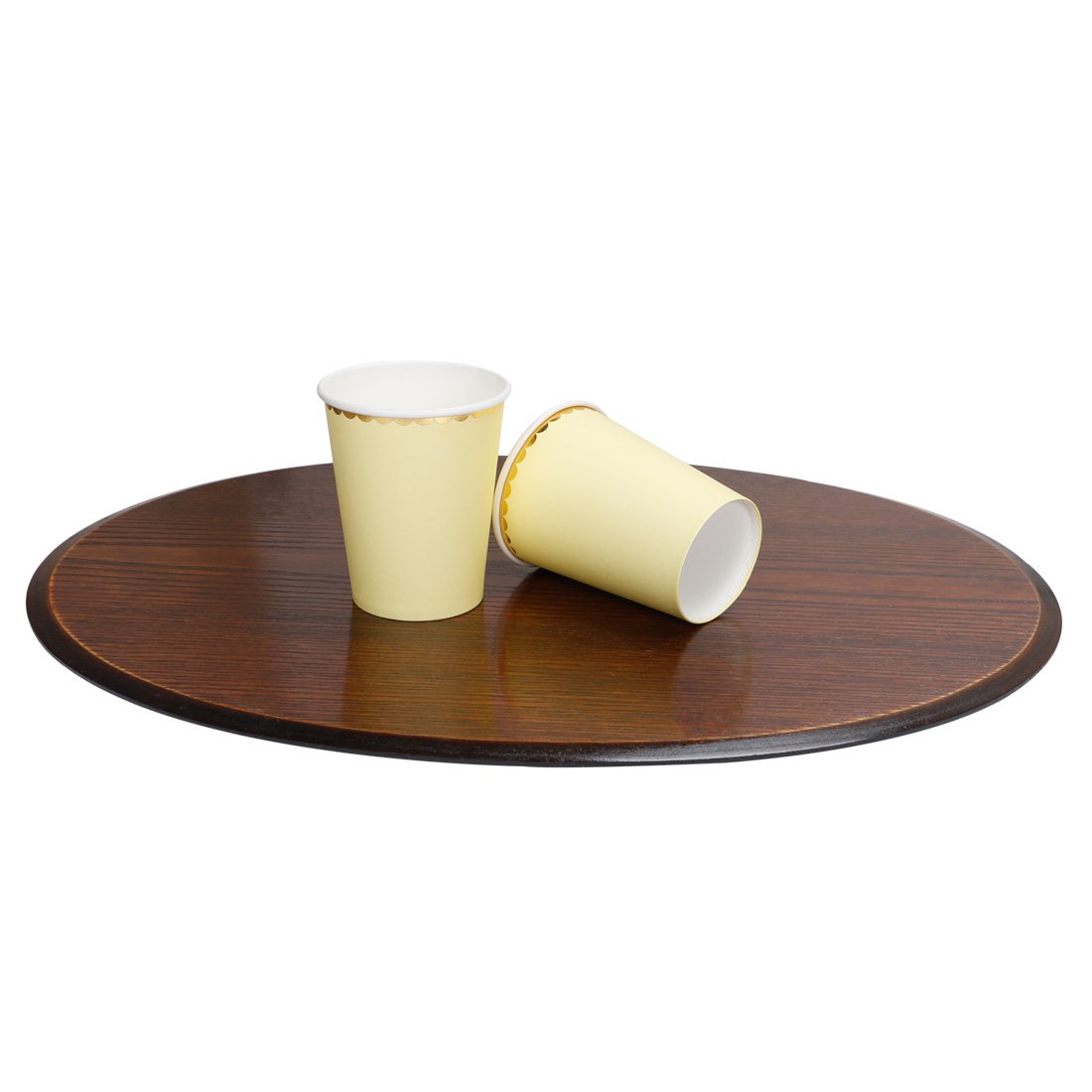 Gold Yellow Paper Cups 9oz - Sparkly Gold Foil Disposable Cups for Wedding, Party, Cocktail & Anniversary (40 Pack) - Elegant Drinkware for Celebrations, Bridal Showers & Special Events