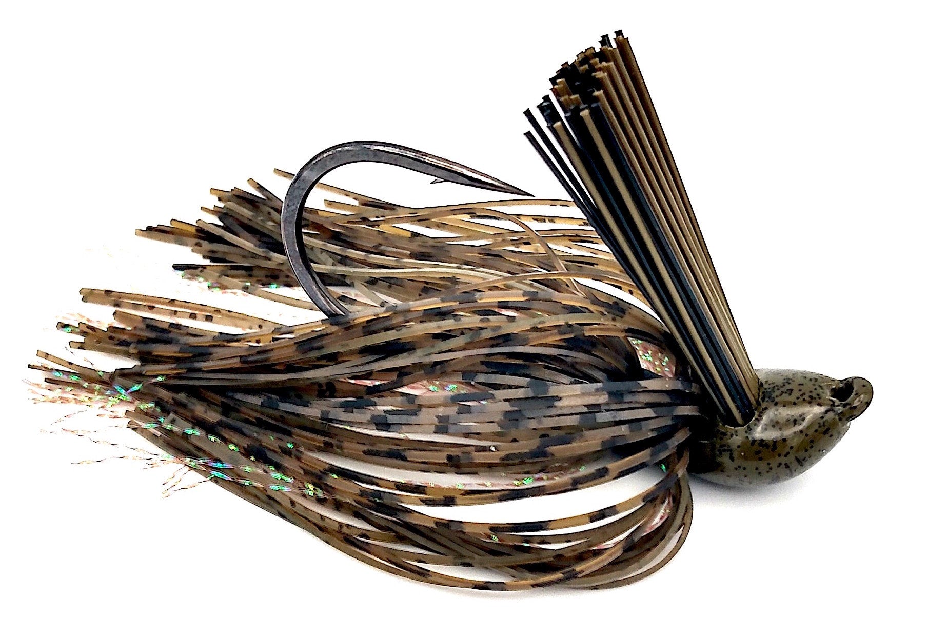 3/8oz Battle Flip Jig Fishing Lure with Double Wide Weedguard - Perfect for Bass Fishing in Heavy Cover & Weed-filled Waters