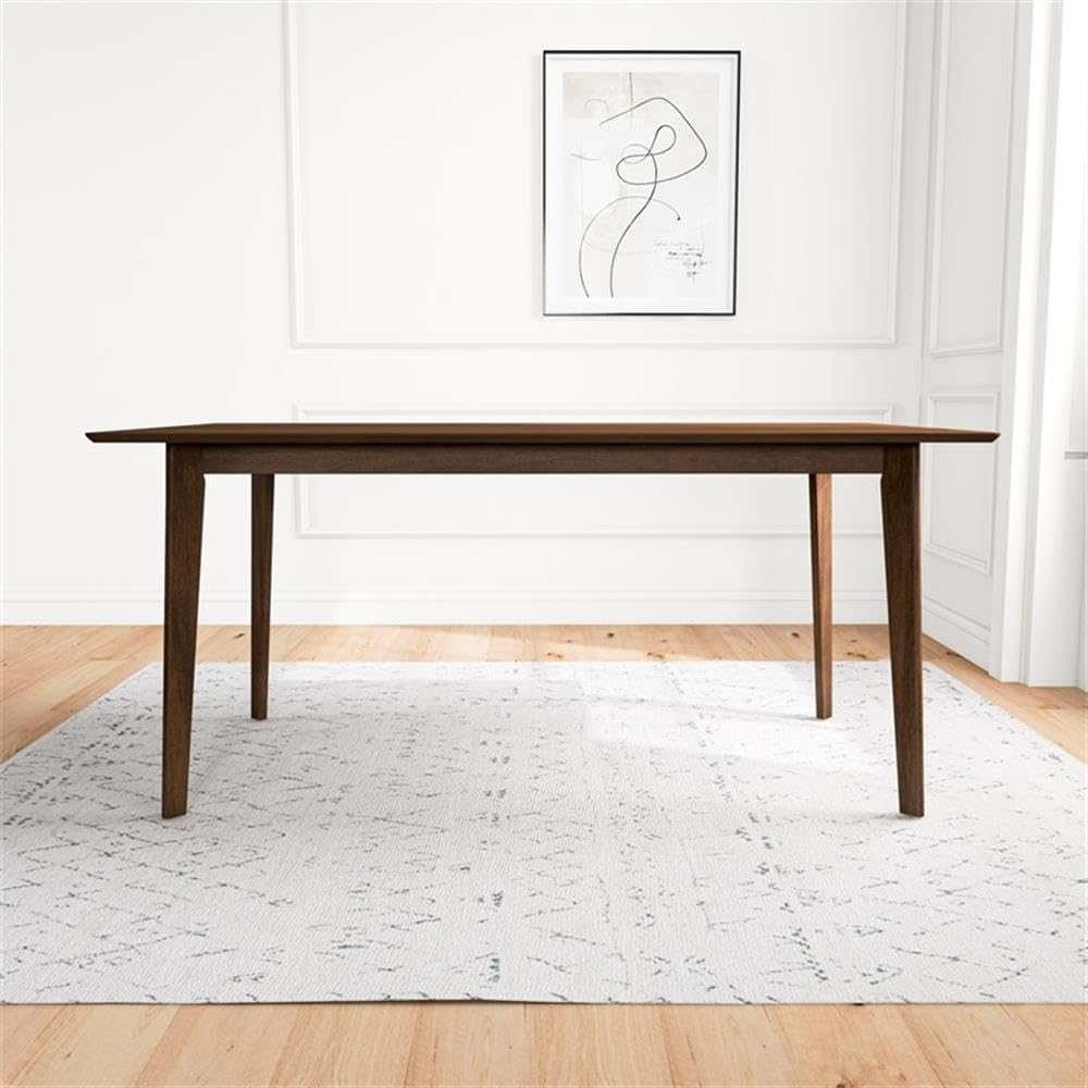 Mid Century Modern Solid Walnut Wood Dining Table 59