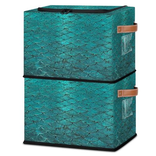 Blue Fish Scale Pattern