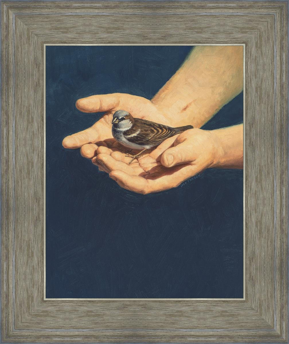 Always in His Care - Christian Inspirational Wall Art for Home & Office Decor - Perfect for Living Room, Bedroom, and Gift Giving
