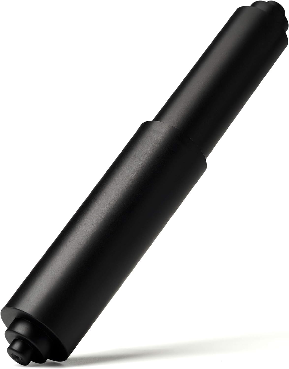 Qualihome Universal Plastic Spring Loaded Toilet Paper Holder Replacement Rod - 1 Pack, Black - Durable Bathroom Accessory for Home, RV & Office Use