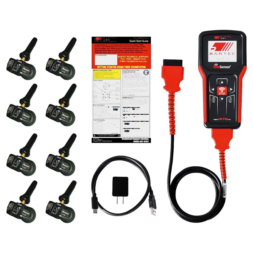 Bartec TechRITEPro TPMS Service Tool Kit - Professional Tire Pressure Monitoring System Diagnostic Scanner for Cars & Trucks - Perfect for Auto Shops & DIY Vehicle Maintenance