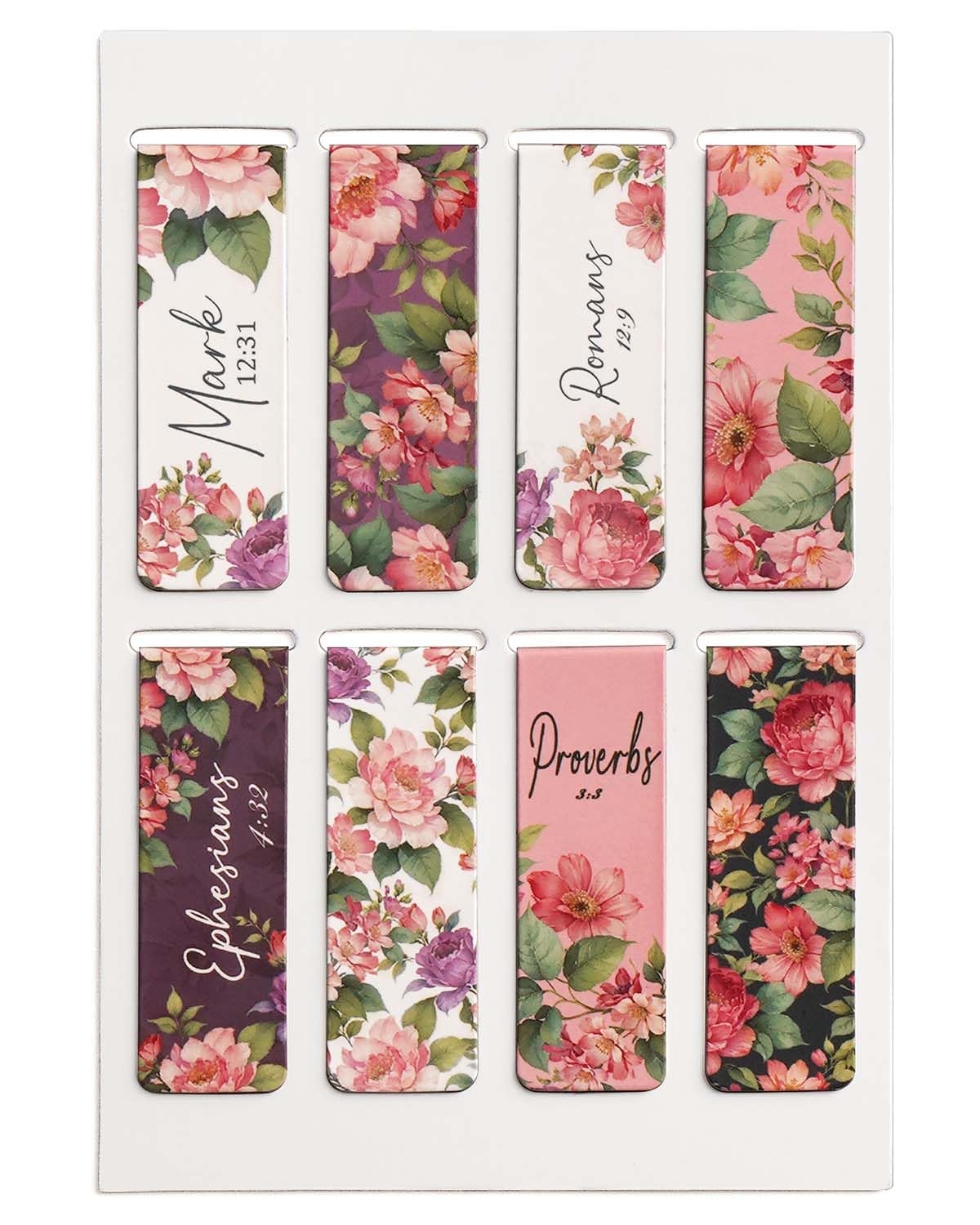 8 Pcs Magnetic Bible Verse Bookmarks with Envelope - Inspirational Christian Gifts for Women & Men - Perfect for Bible Study, Church, Prayer Groups & Faith-Based Events