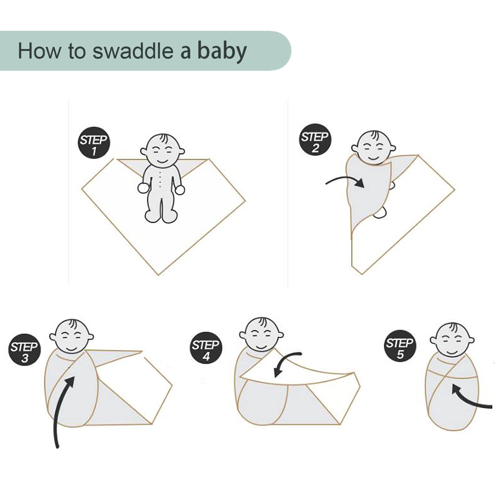 Premium Baby Swaddle Blanket Set with Matching Hat - Soft 35