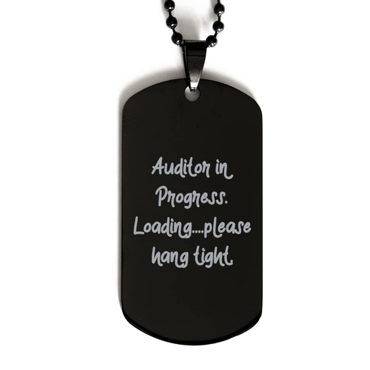 Funny Auditor Dog Tag Necklace - Inappropriate Gift for Friends - Office Pranks & Gags
