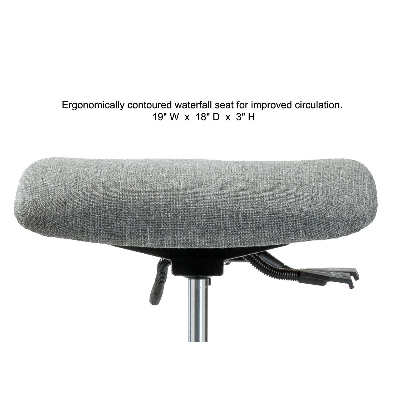 Ergonomic Swivel Office Chair with Wheels - Adjustable Height Multi-Task Rolling Chair for Carpet & Hard Floors, Colonial Blue Vinyl Upholstery - Perfect for Home Office, Gaming & Workspace